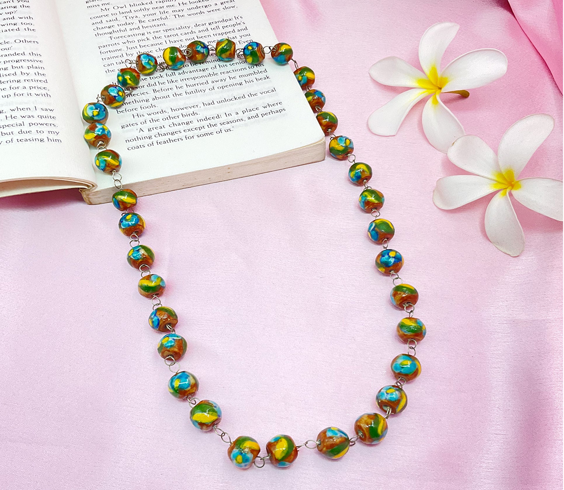 Handcrafted Floral Beaded Necklace