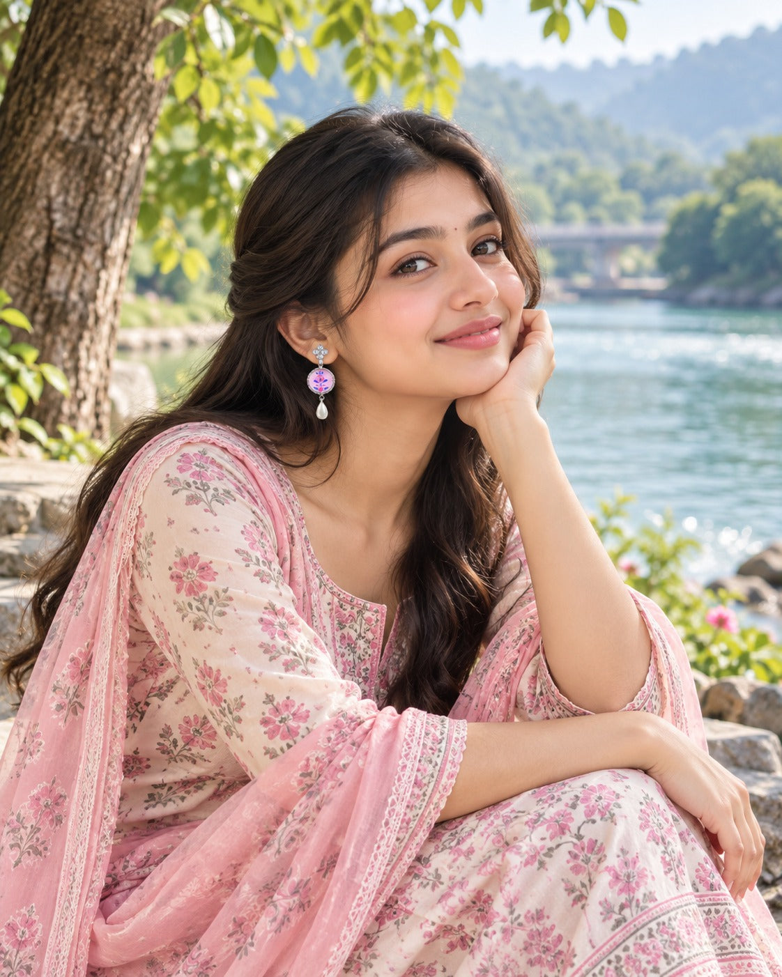 Myraani Meenakari Earrings