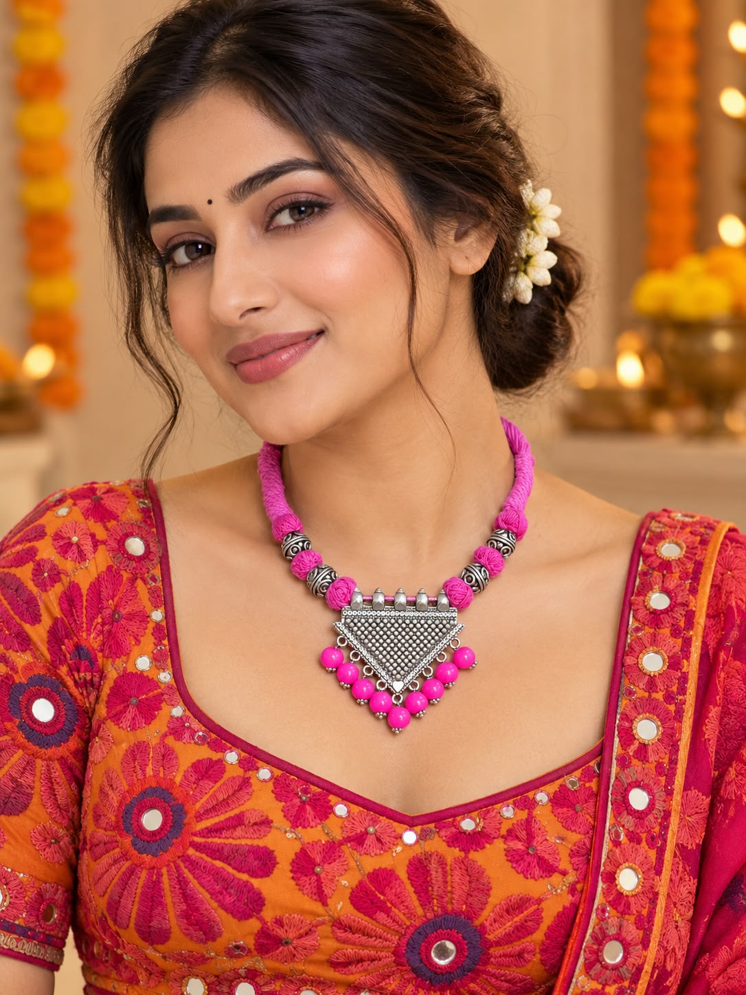 Aarini Oxidized Necklace