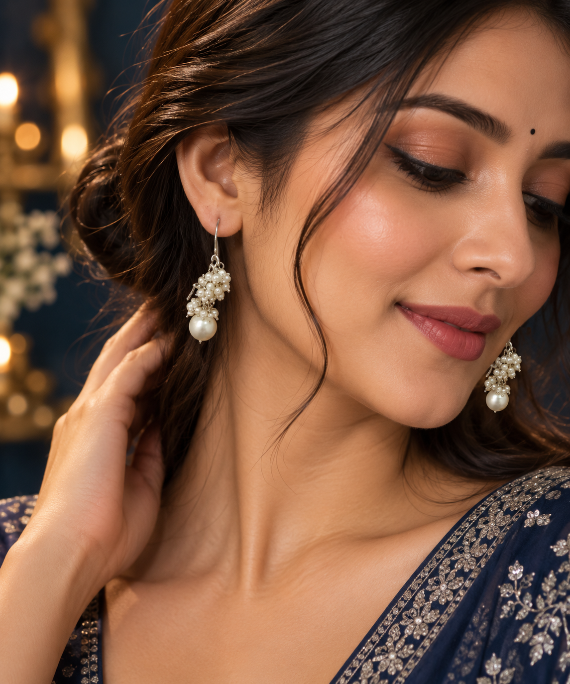 Taru Moti Oxidized Earrings