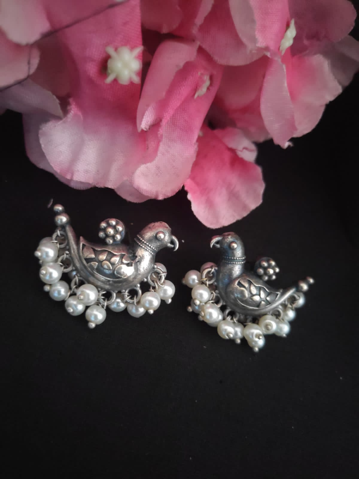 Kumud Oxidized Jhumki Earrings