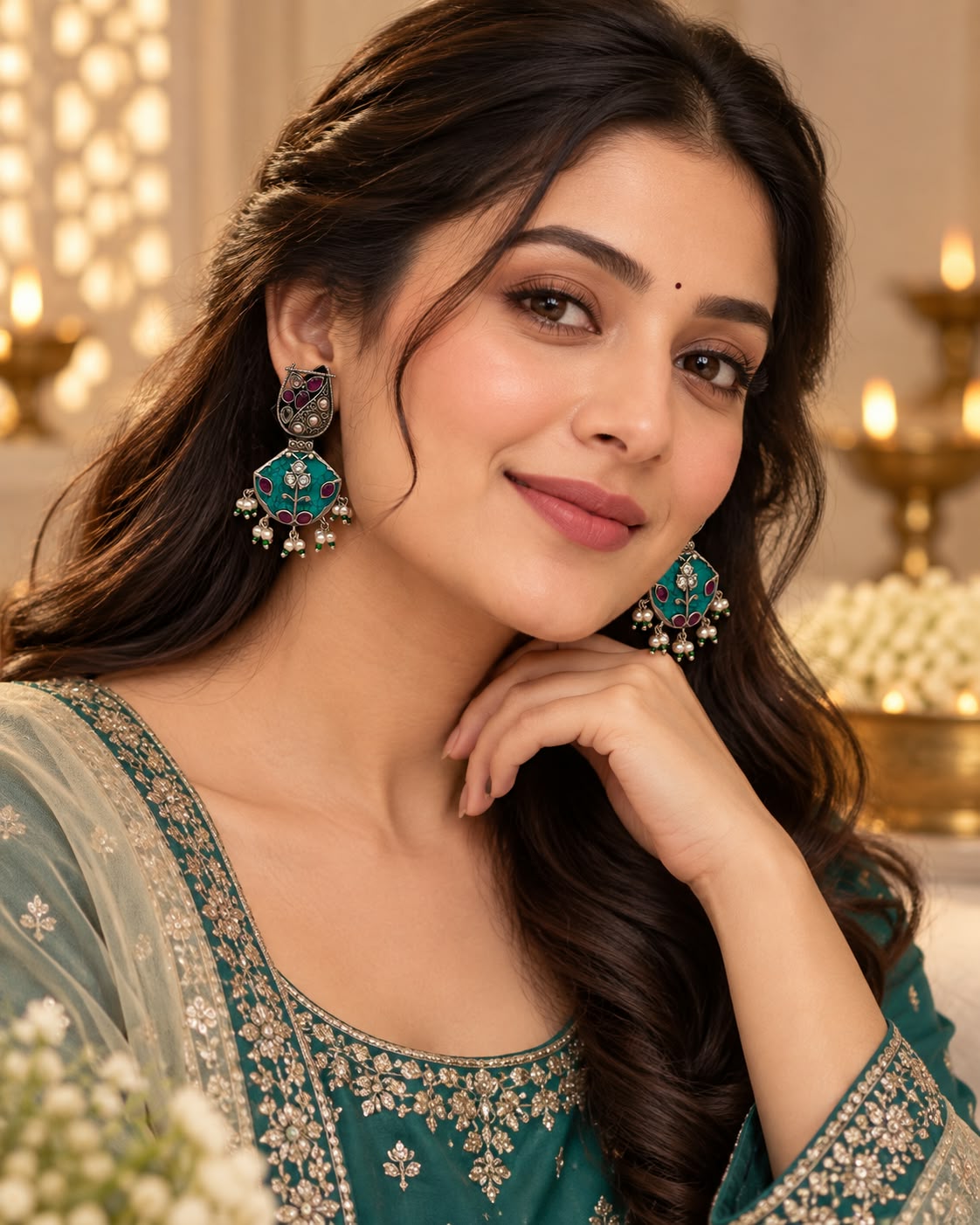 Silver LookAlike Roopali Chandbalis Earrings