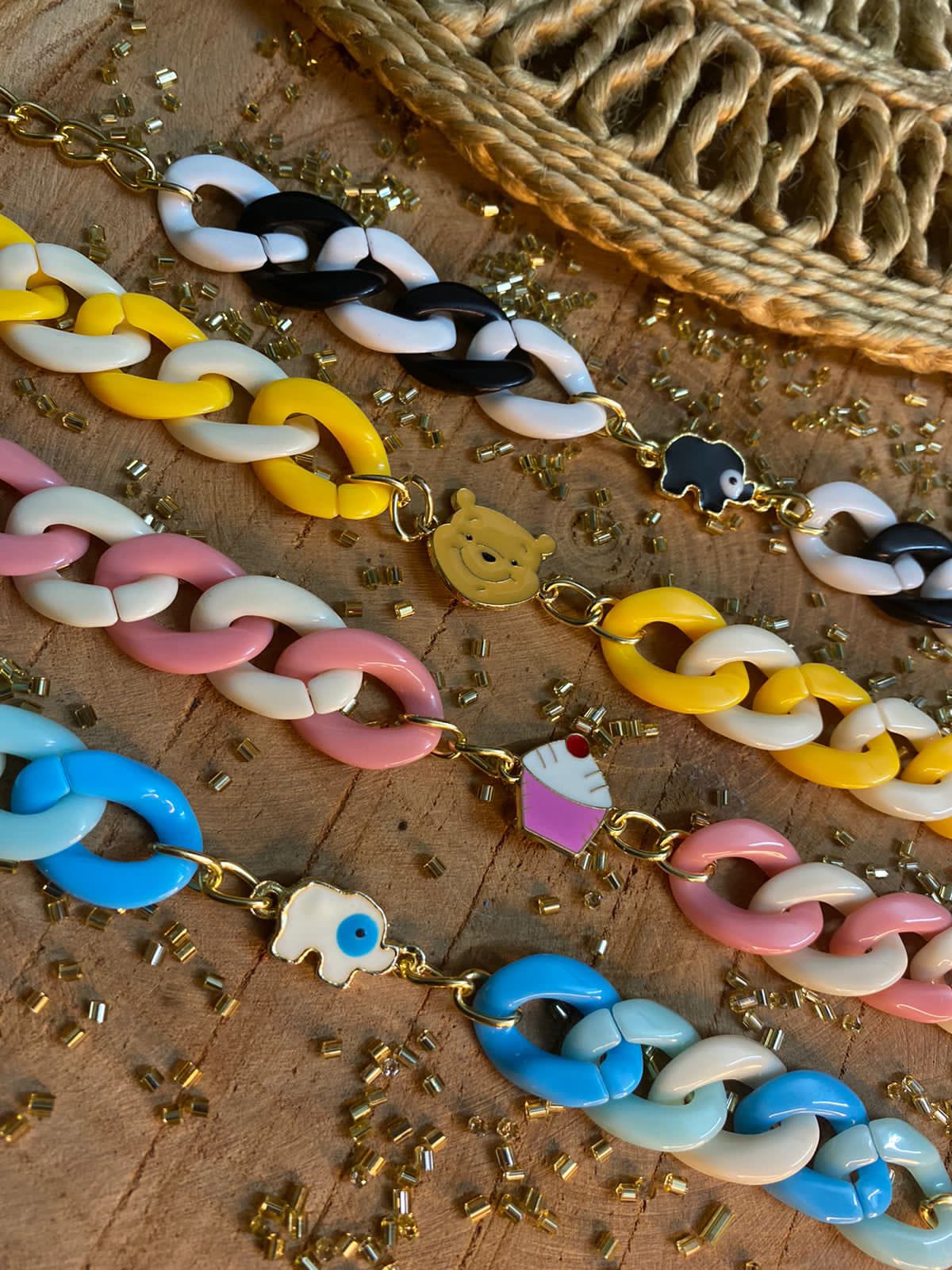 Color Chain KID Rakhi {4 combo }