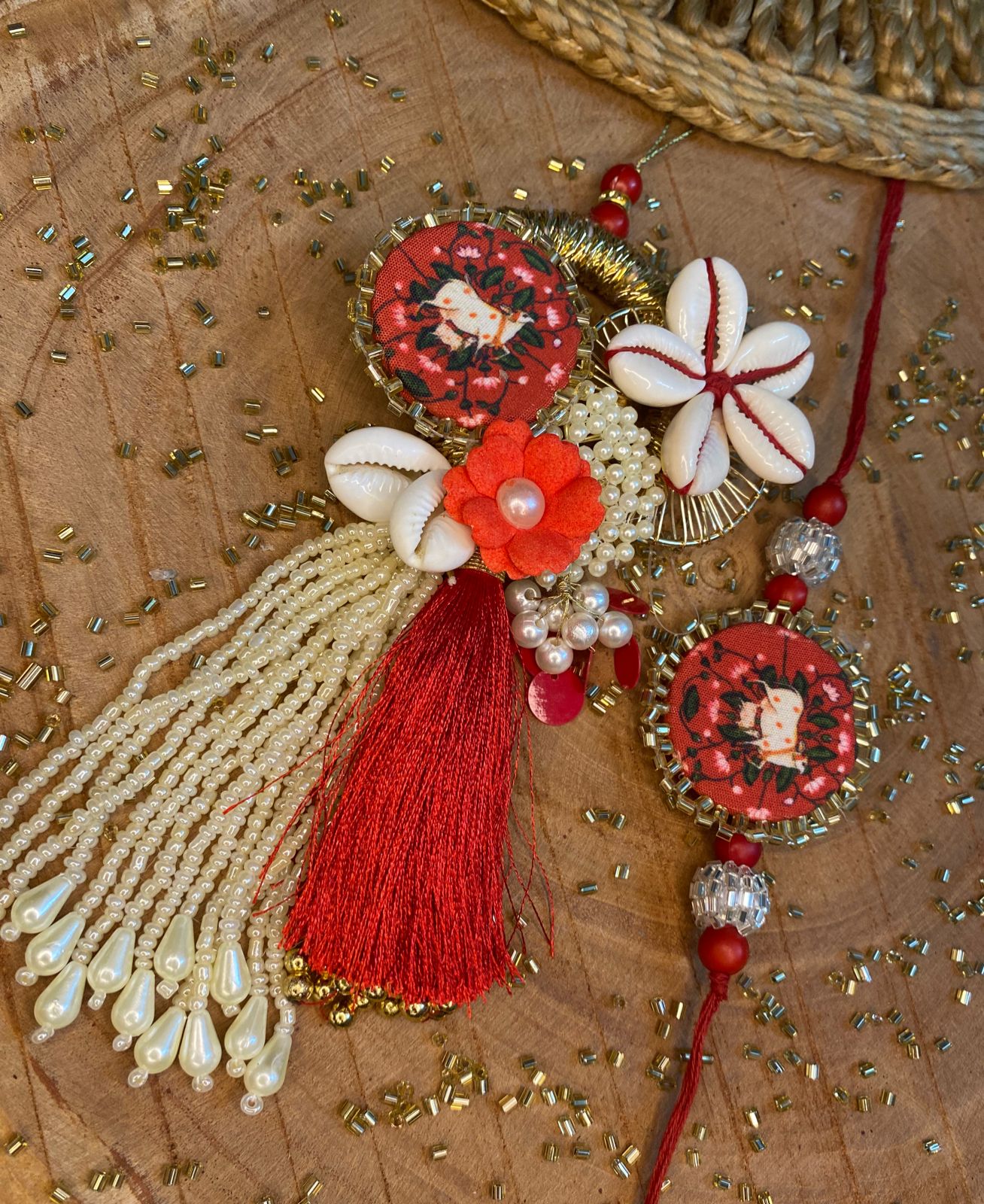 Premium Pichwai LUXE Loomba Rakhi sets