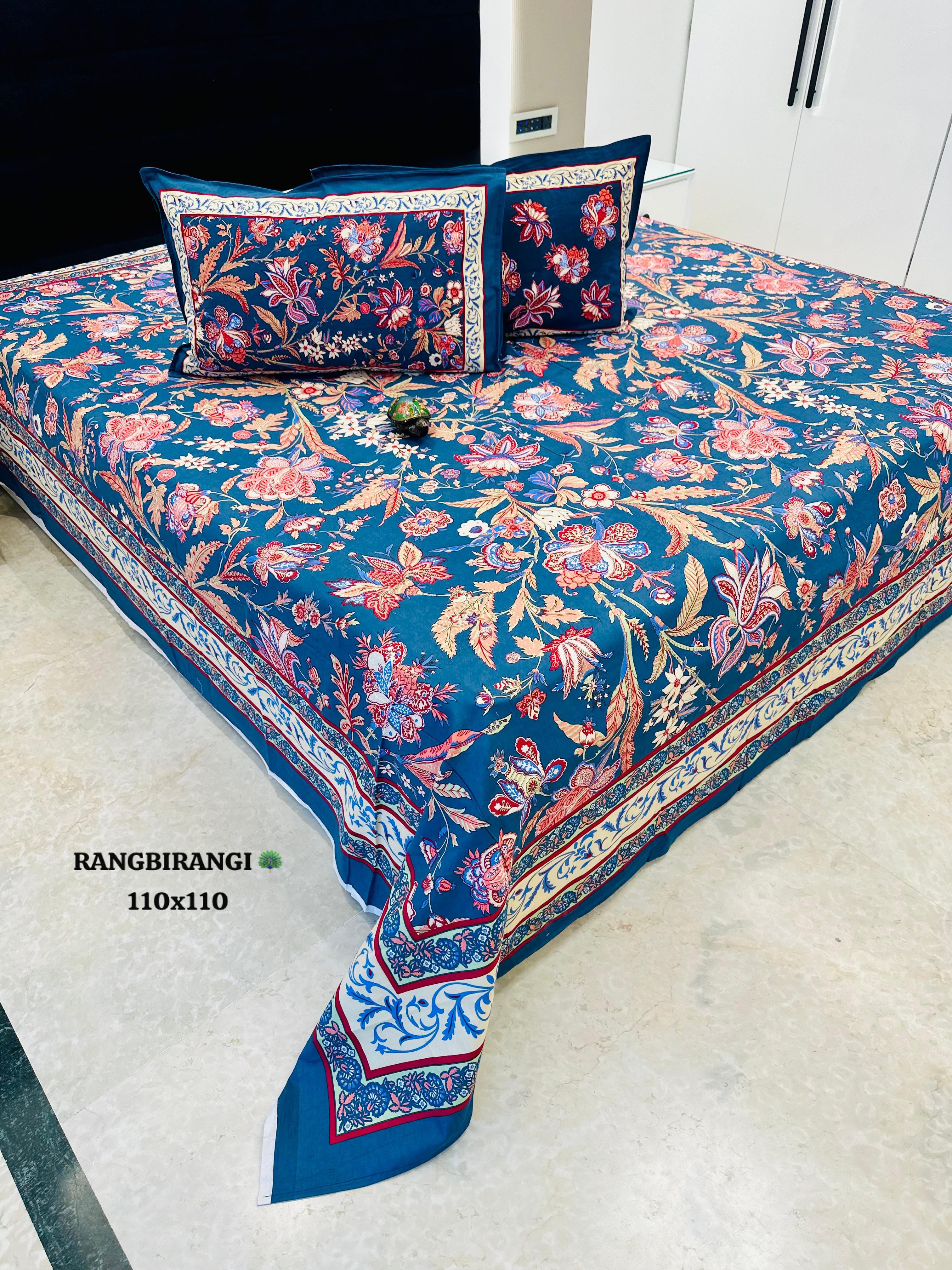 King - Size Cotton Bedsheet Set