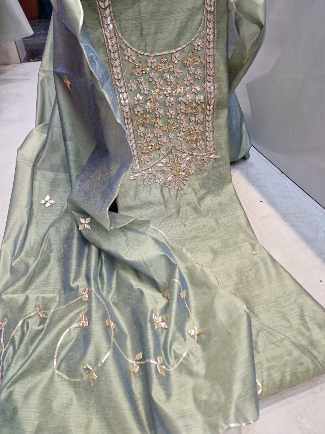 Glazia Gota Patti Chanderi Suit