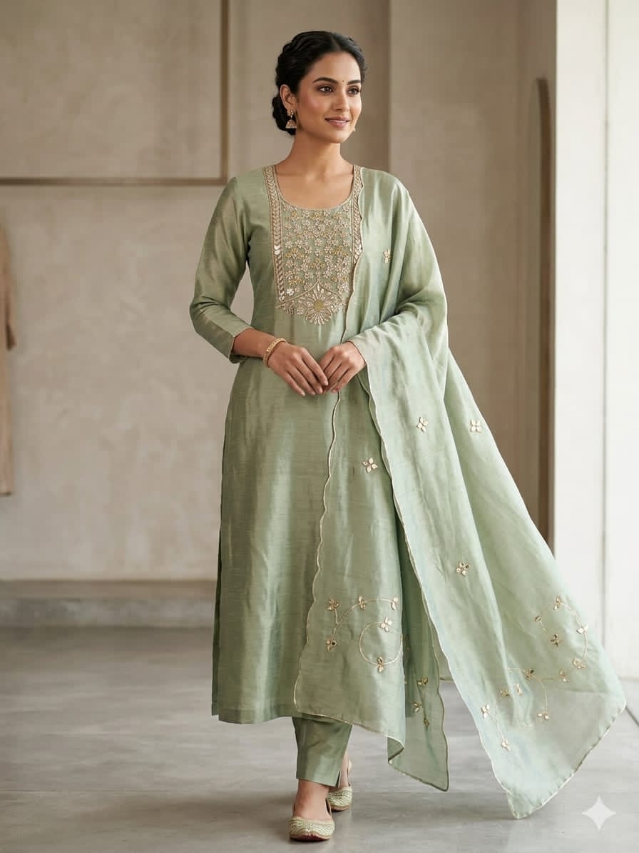 Glazia Gota Patti Chanderi Suit