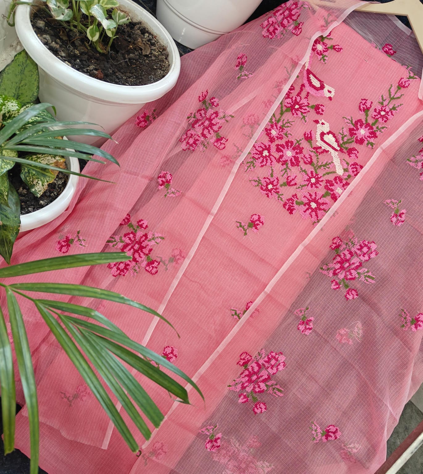 Exclusive Premium Quality Kota Doria Embroidered Salwar Suit