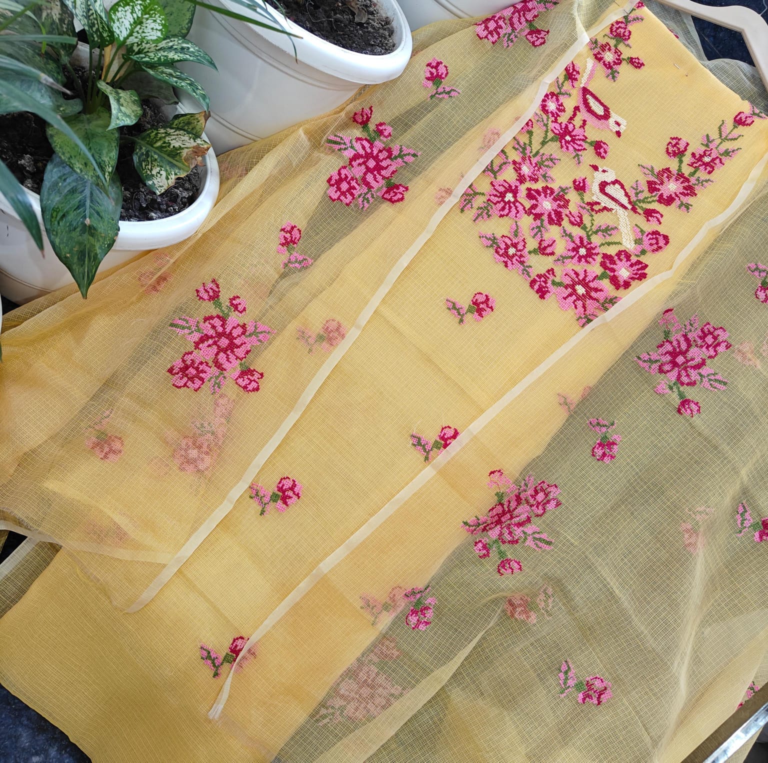 Exclusive Premium Quality Kota Doria Embroidered Salwar Suit