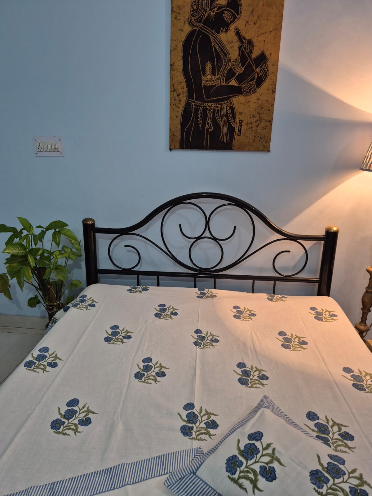 Shahi Angan  Bedcover Set Slub Cotton SuperKing Size