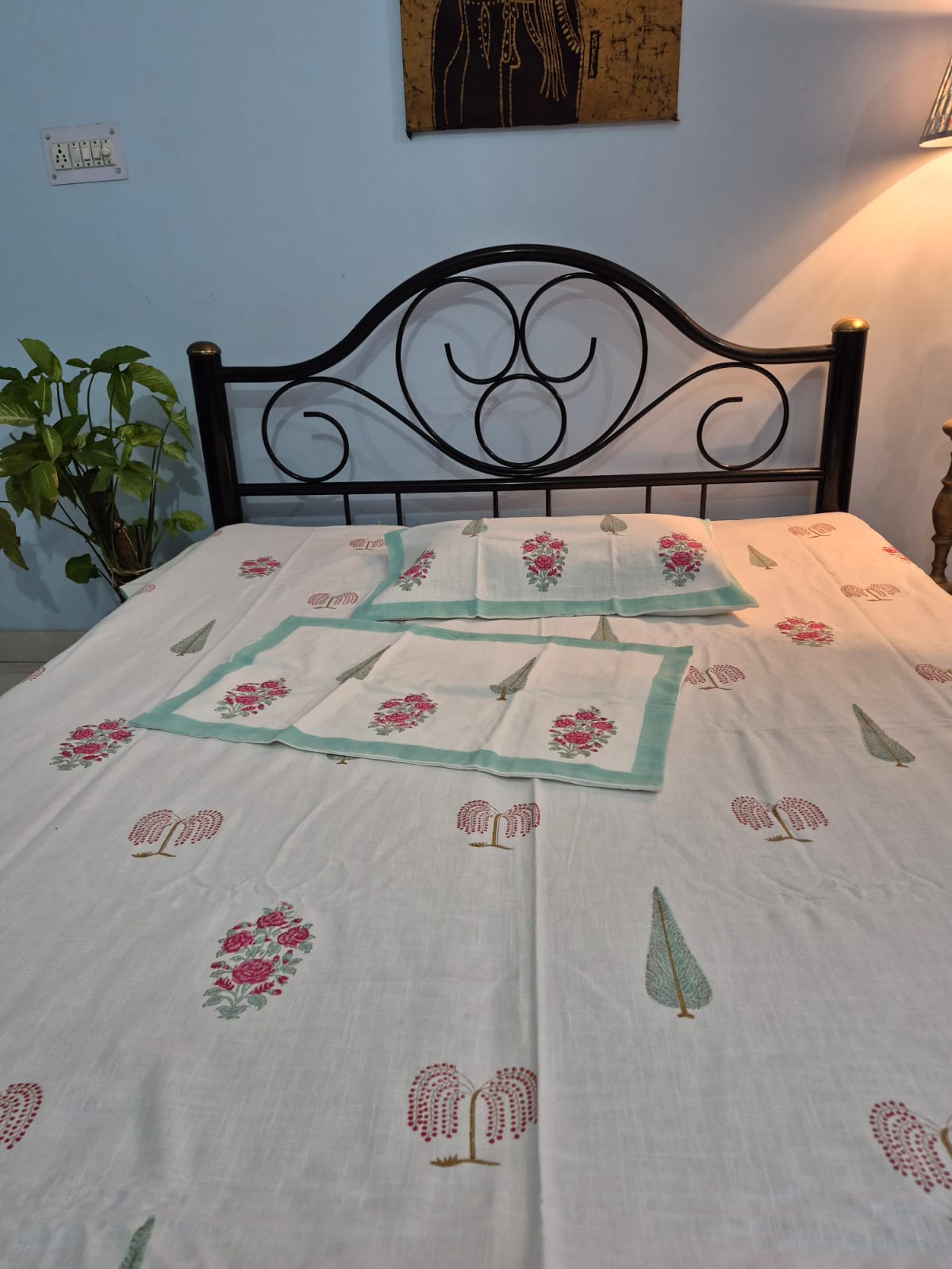Raj Angan Bedcover Set Slub Cotton SuperKing Size