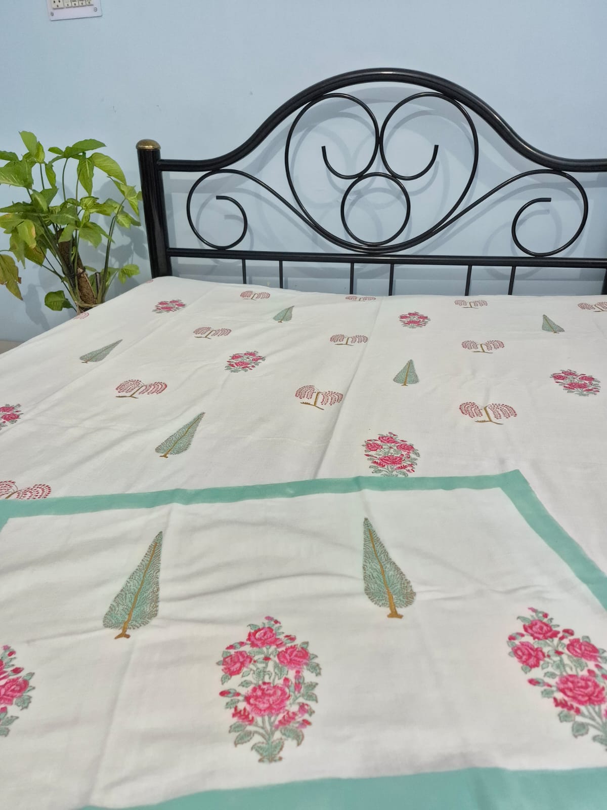 Raj Angan Bedcover Set Slub Cotton SuperKing Size