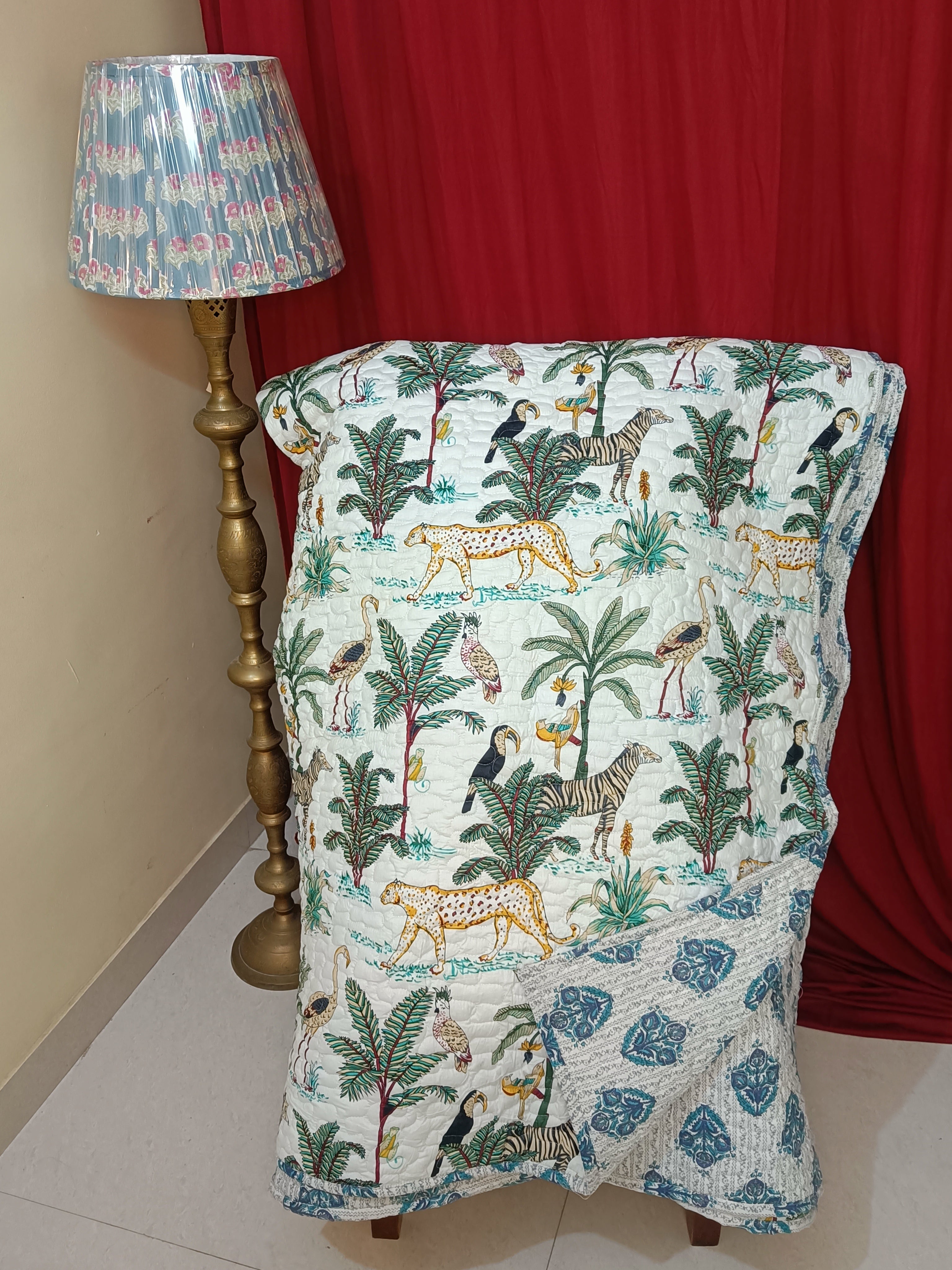 Nirali Quilted Reversible Comforter - Queen Bed