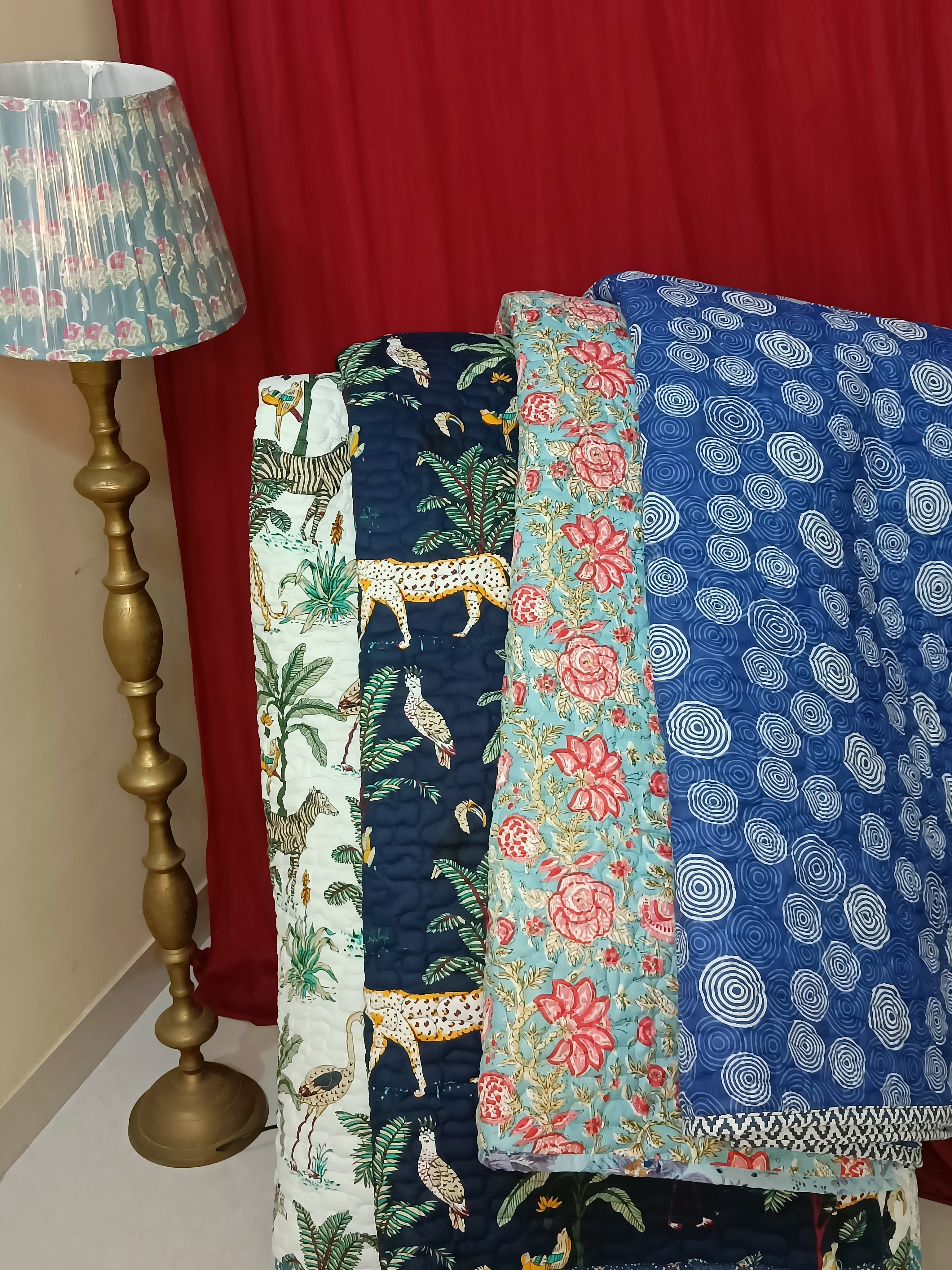 Nirali Quilted Reversible Comforter - Queen Bed