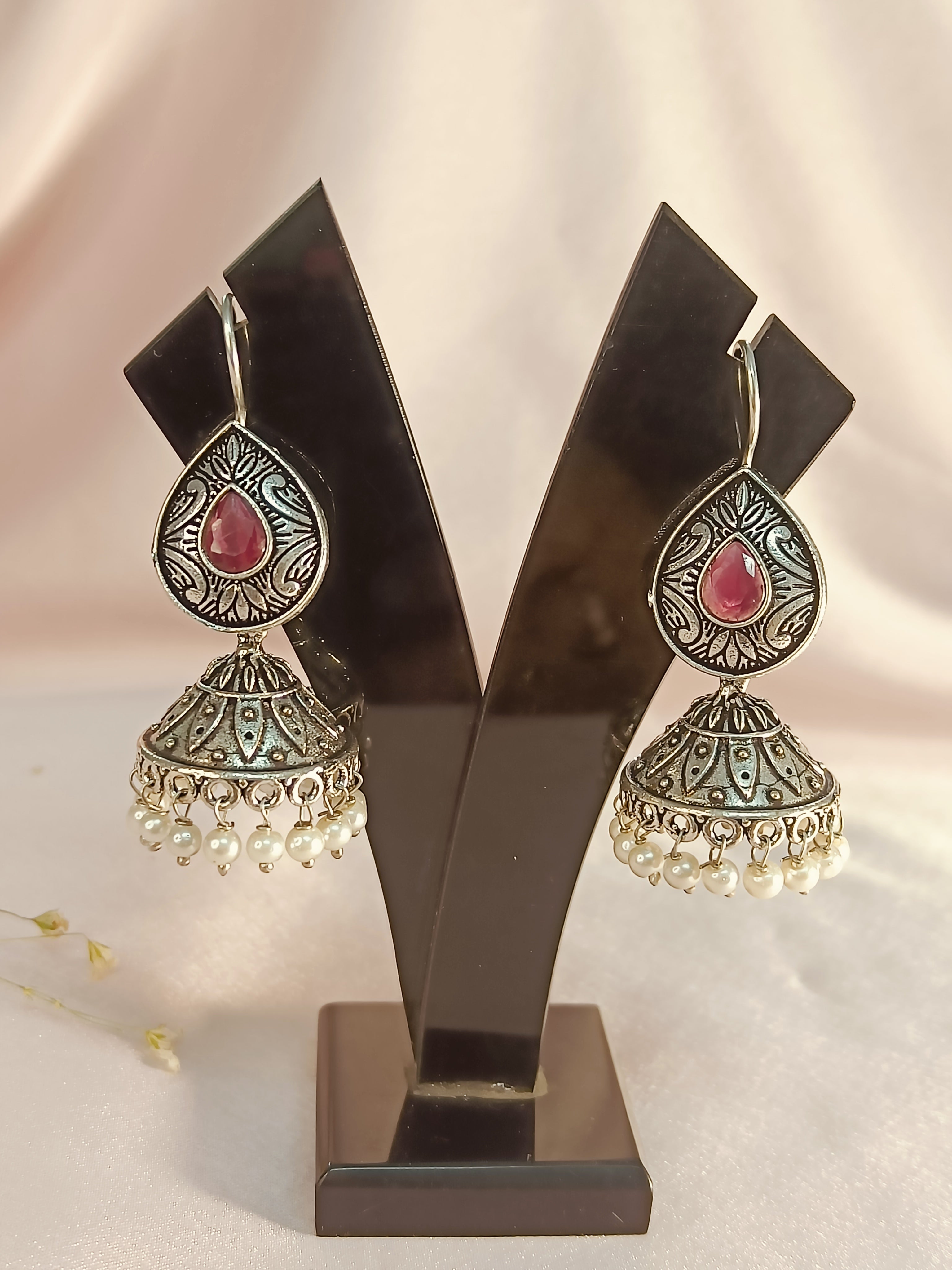 Koyal Oxidized Earrings