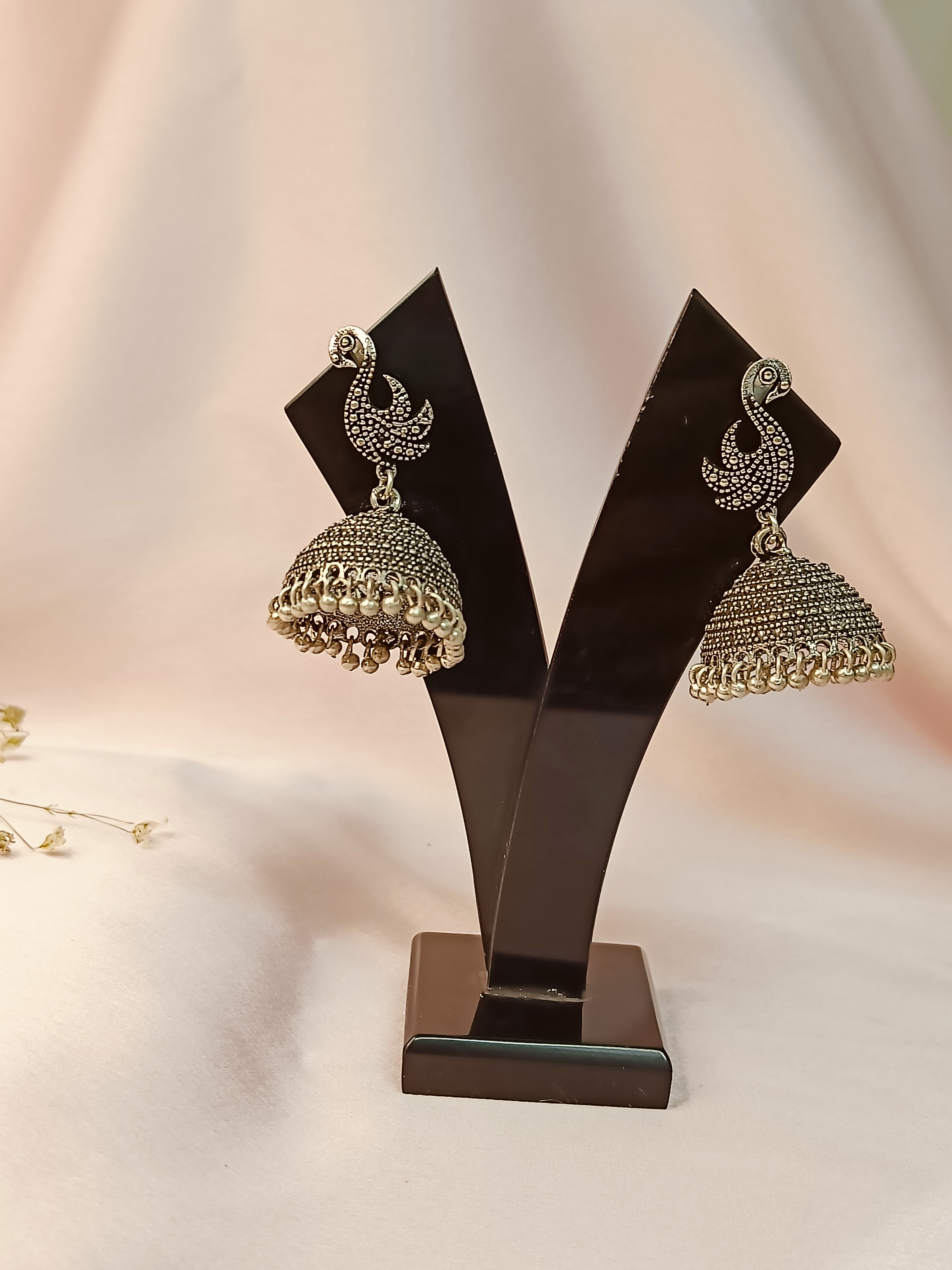 Rasika Oxidized Jhumki Earrings