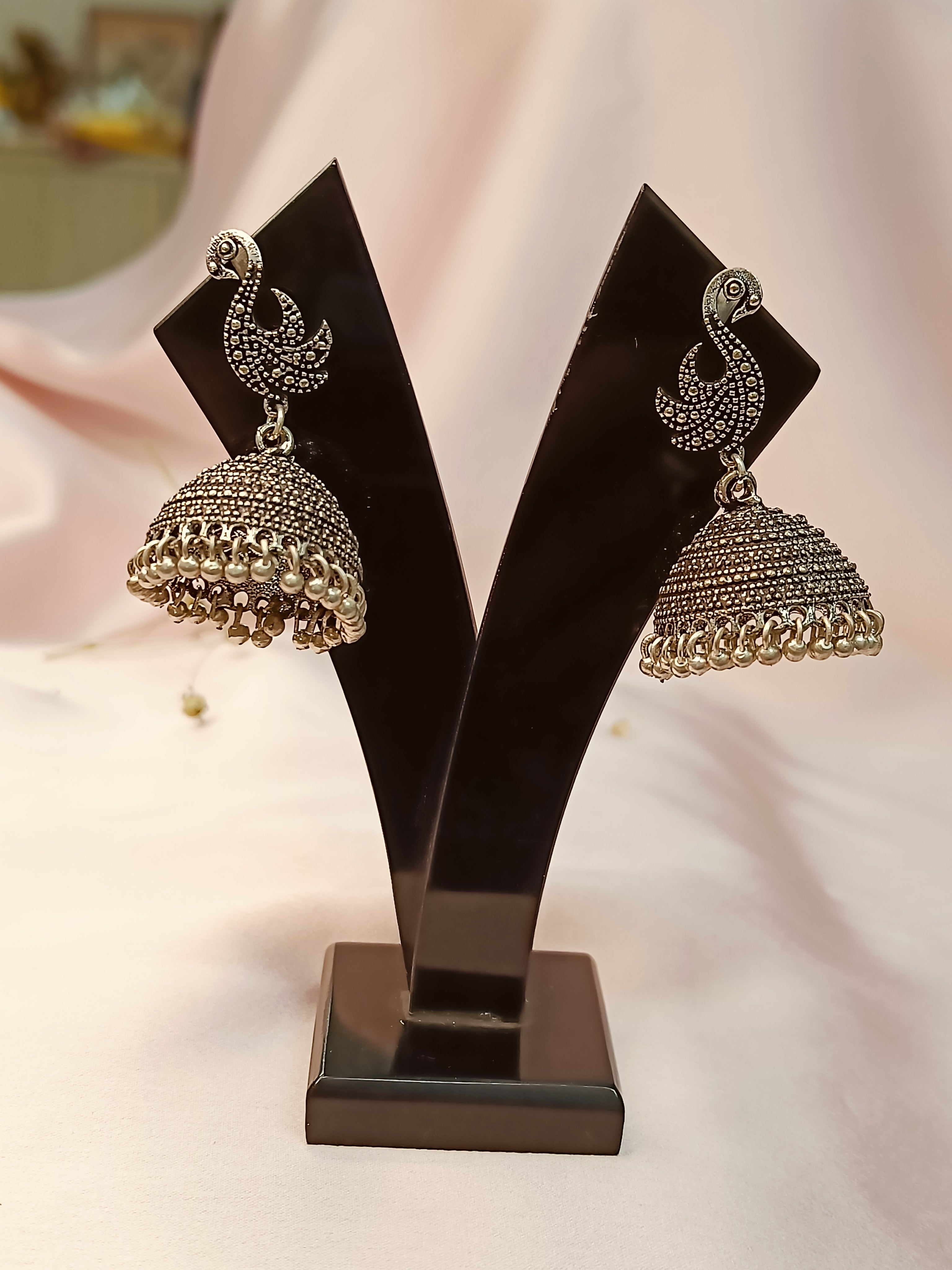 Rasika Oxidized Jhumki Earrings