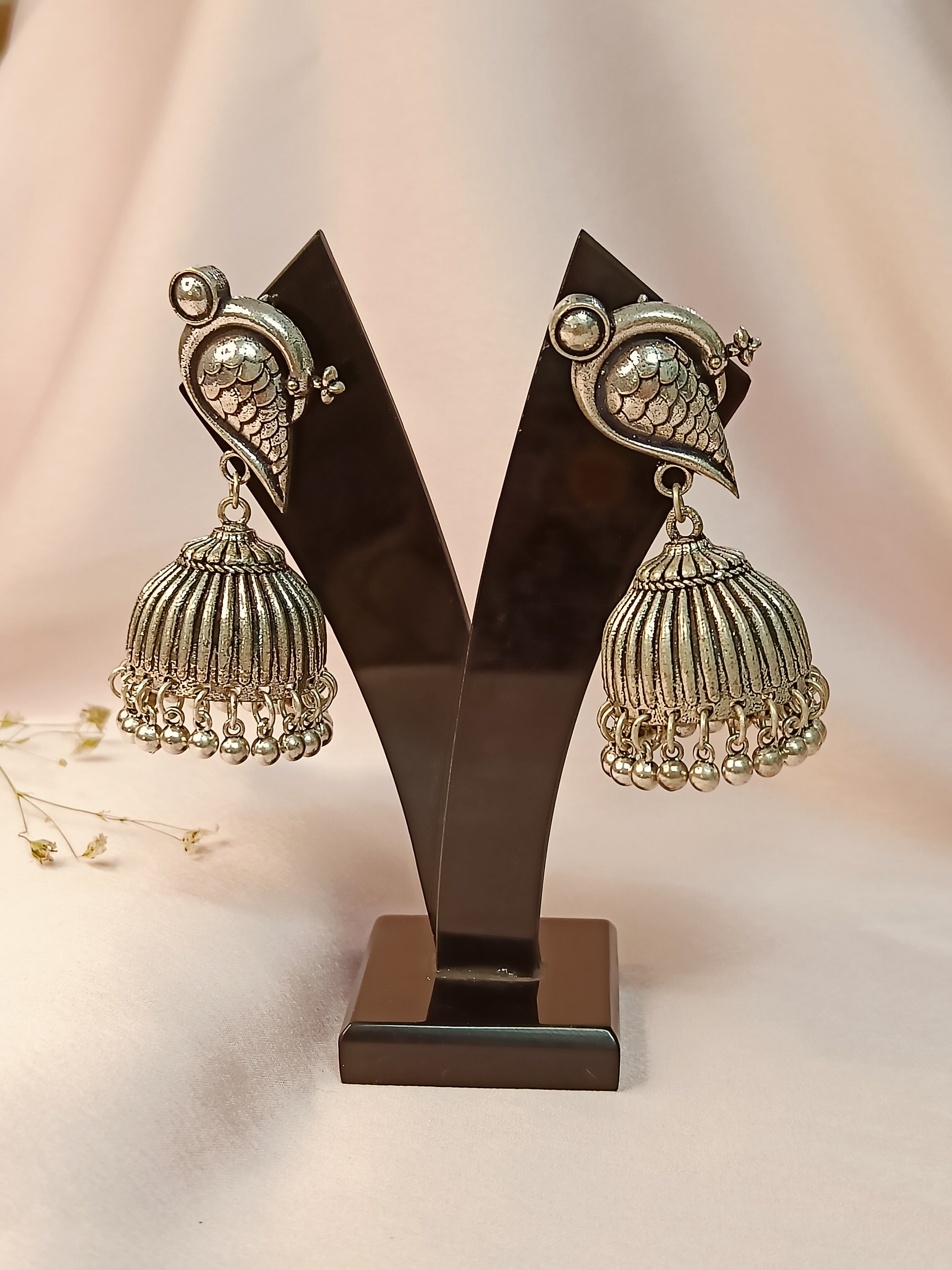 Mayuri Oxidized Jhumki Earrings