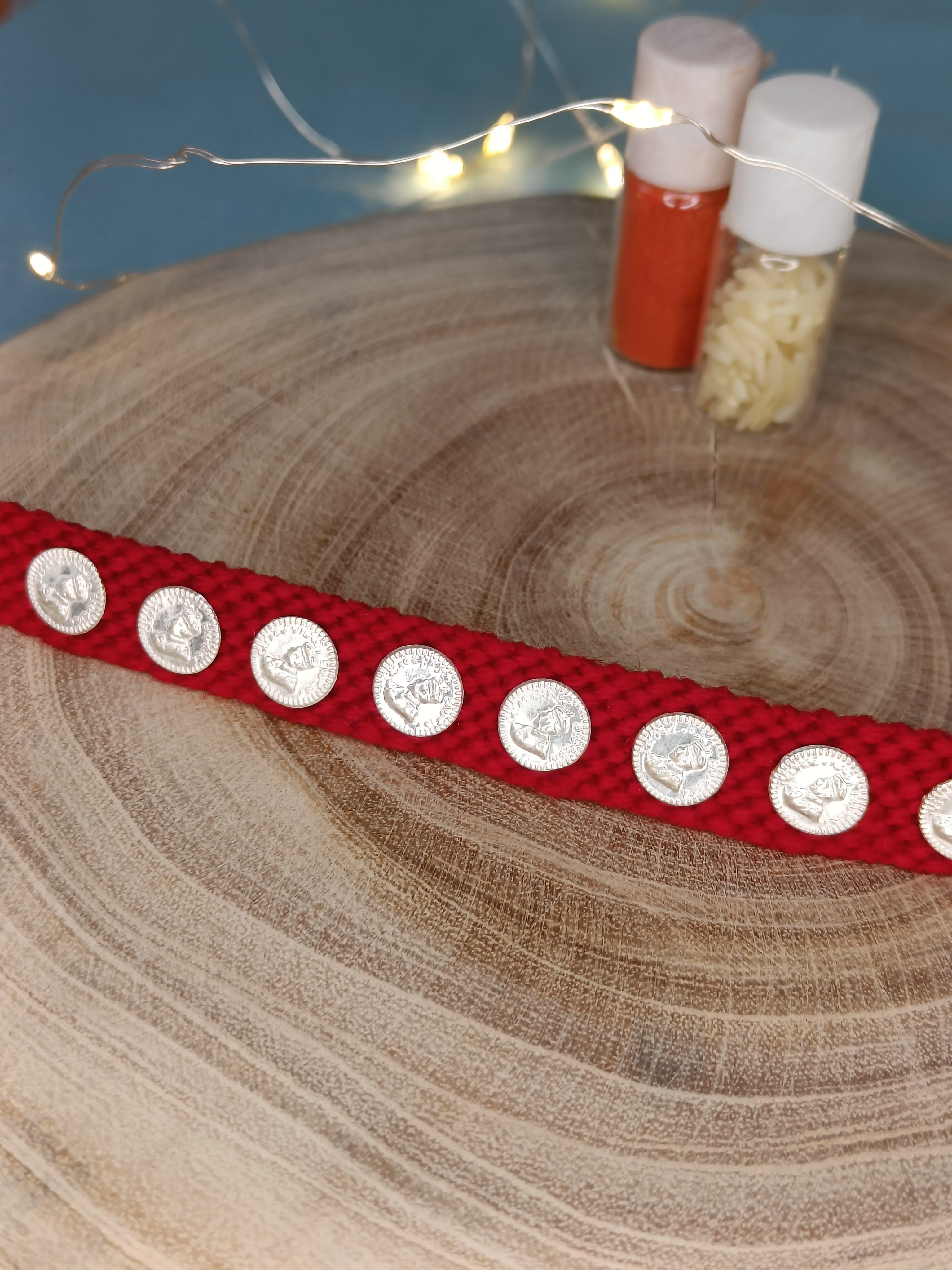 Minimal Chandi  92.5 % Rakhi {combo of 2}