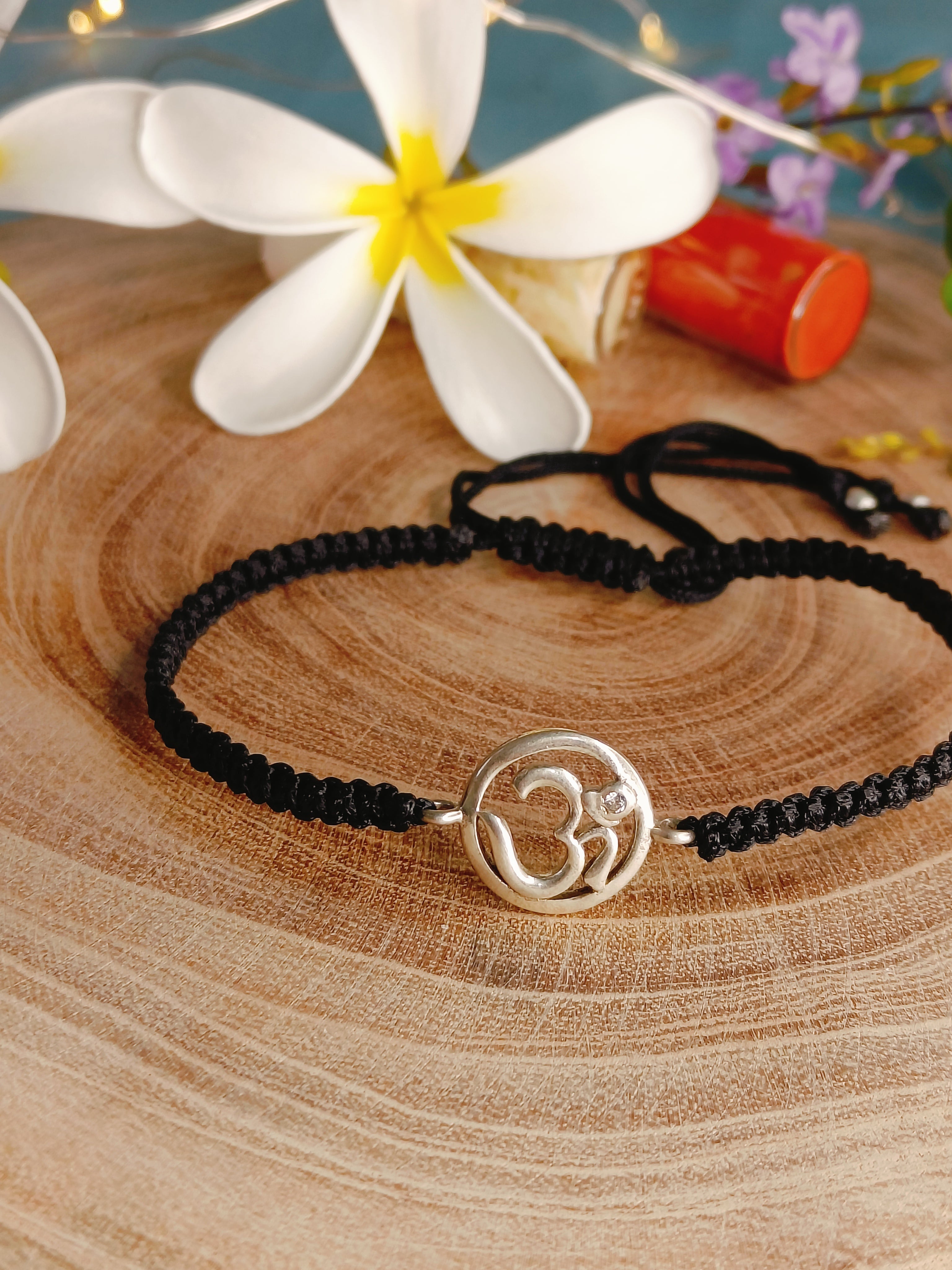 OM Band Silver 92.5 Rakhi {Combo}