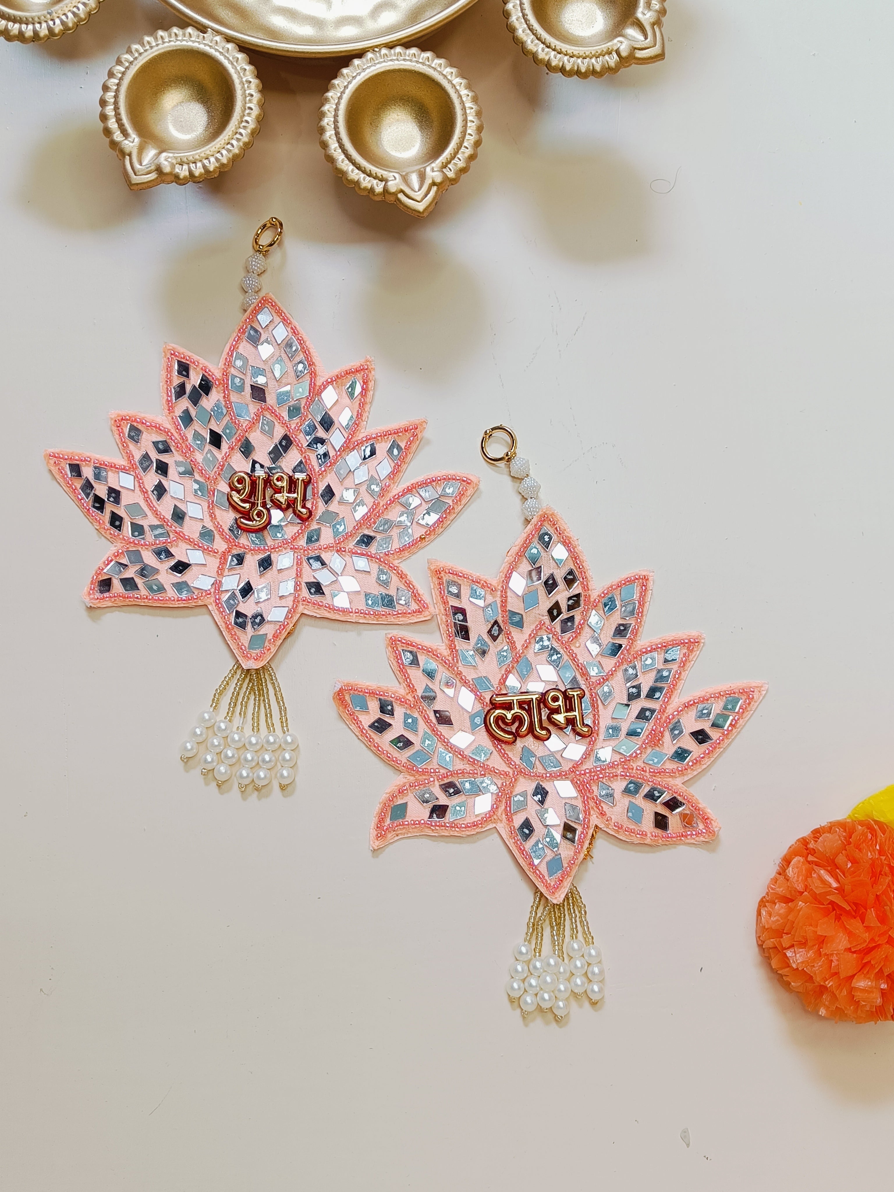 DIYA SHAPE FLOWER DECORATIVE URLI