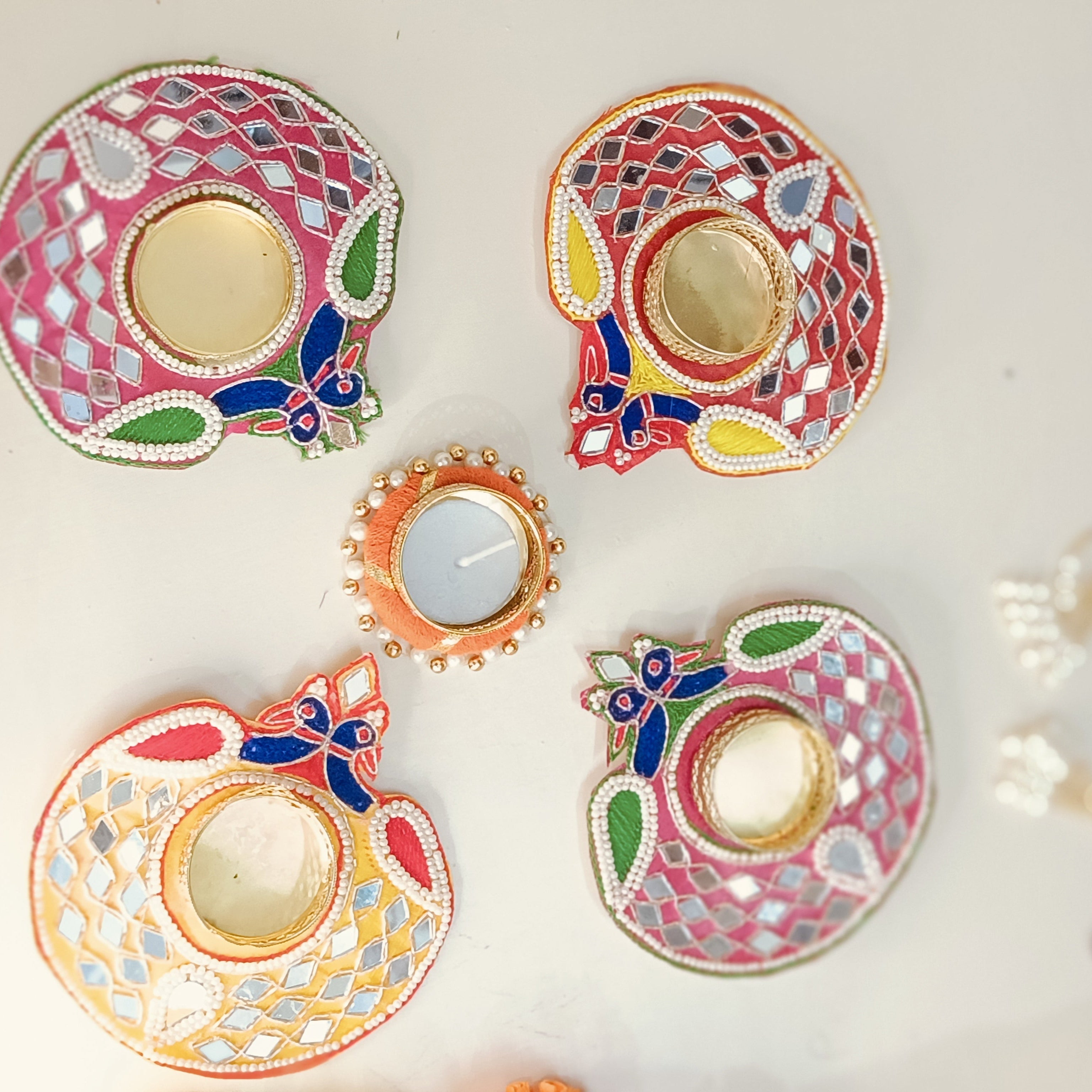 BLING BLISS DECORATIVE- 5 DIYA SET