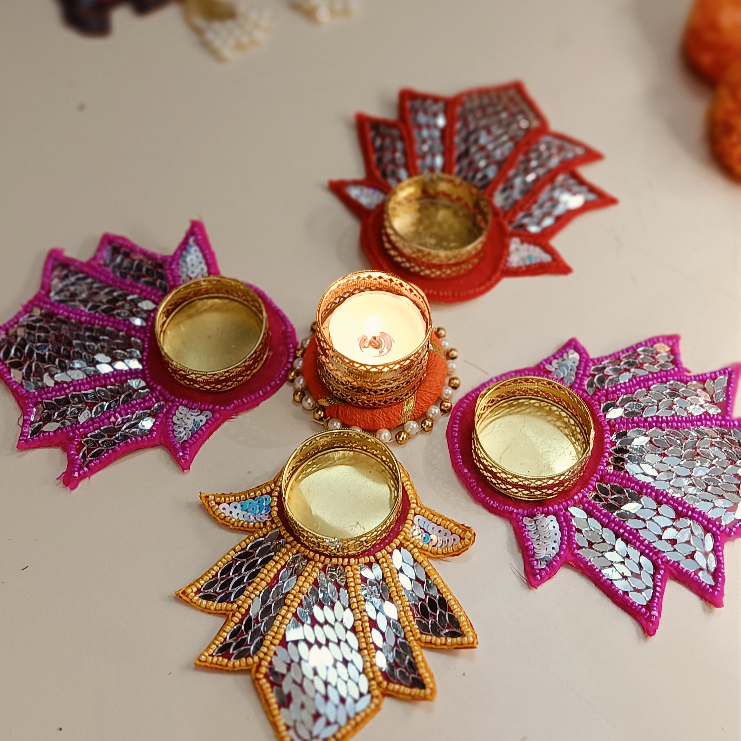 BLING BLISS DECORATIVE- 5 DIYA SET