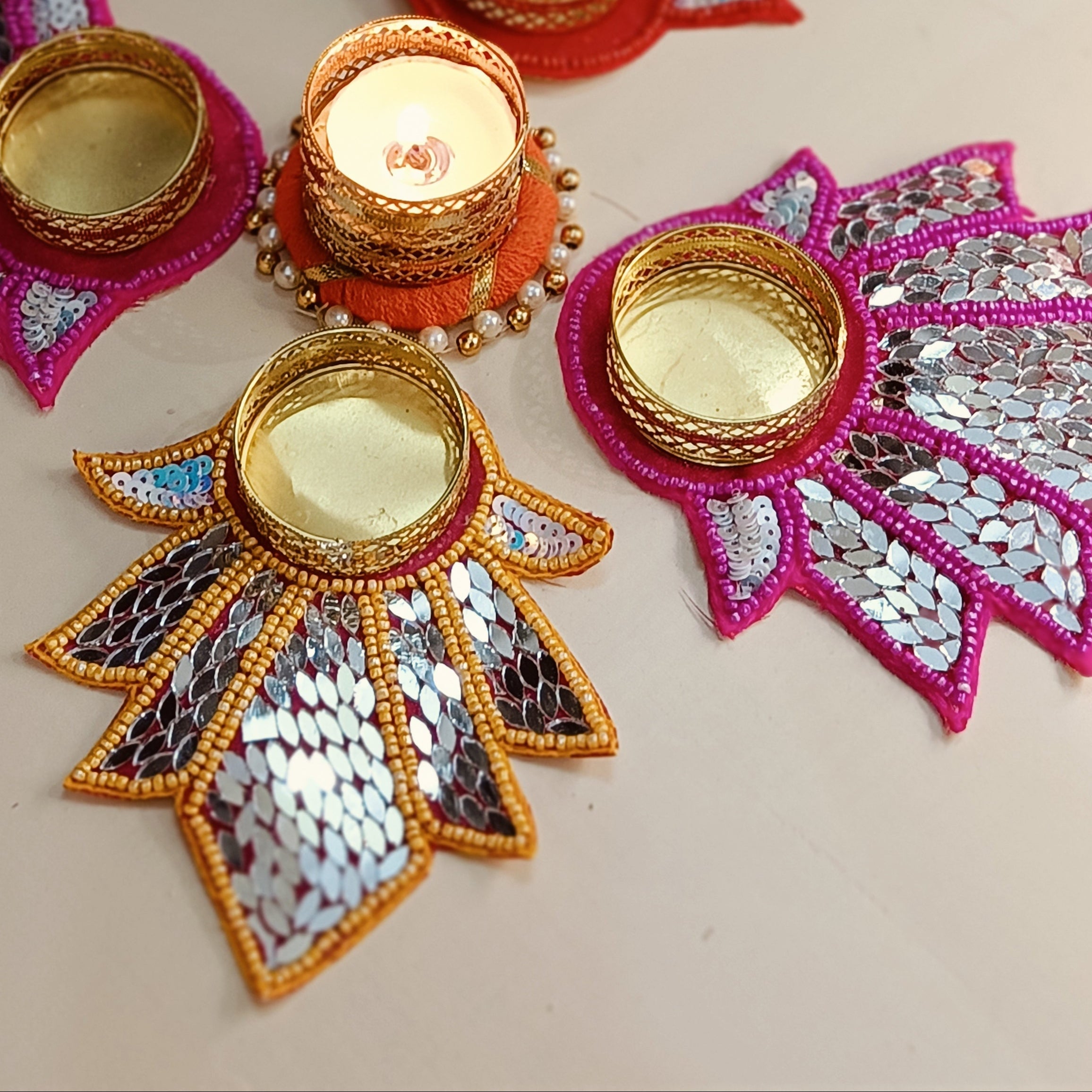 BLING BLISS DECORATIVE- 5 DIYA SET