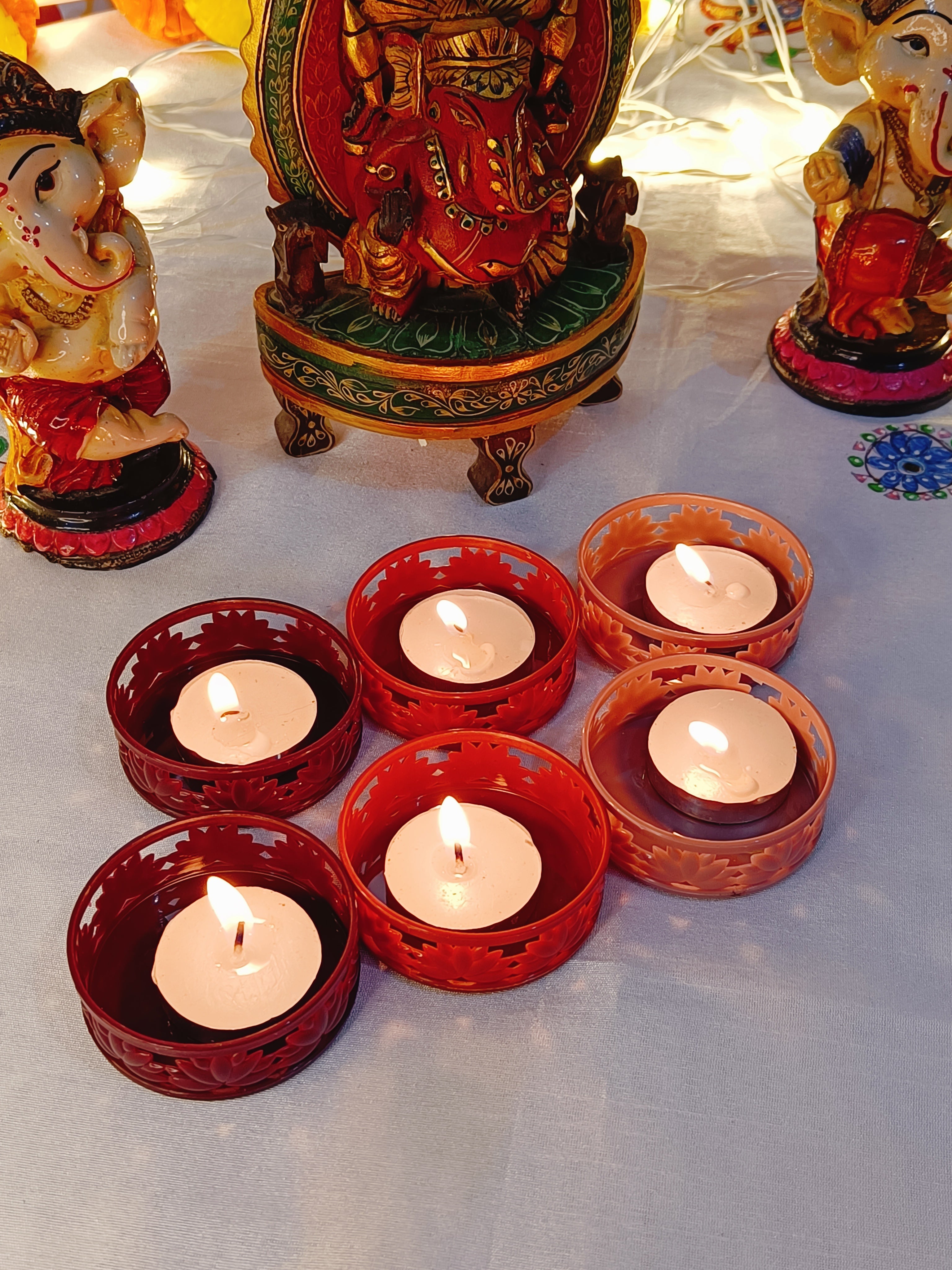 Lotus TeaLight Holder: Set of 6