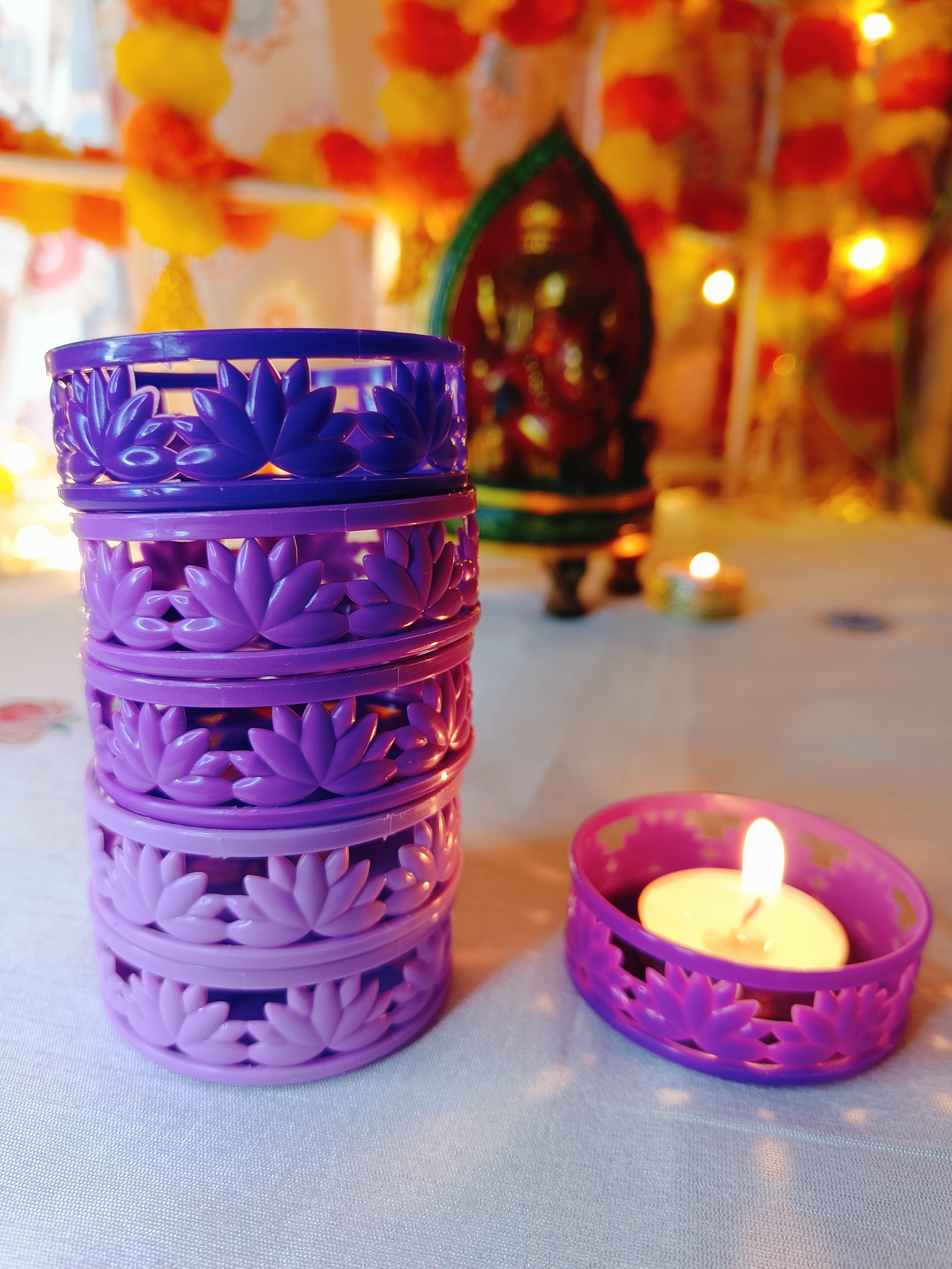 Lotus TeaLight Holder: Set of 6