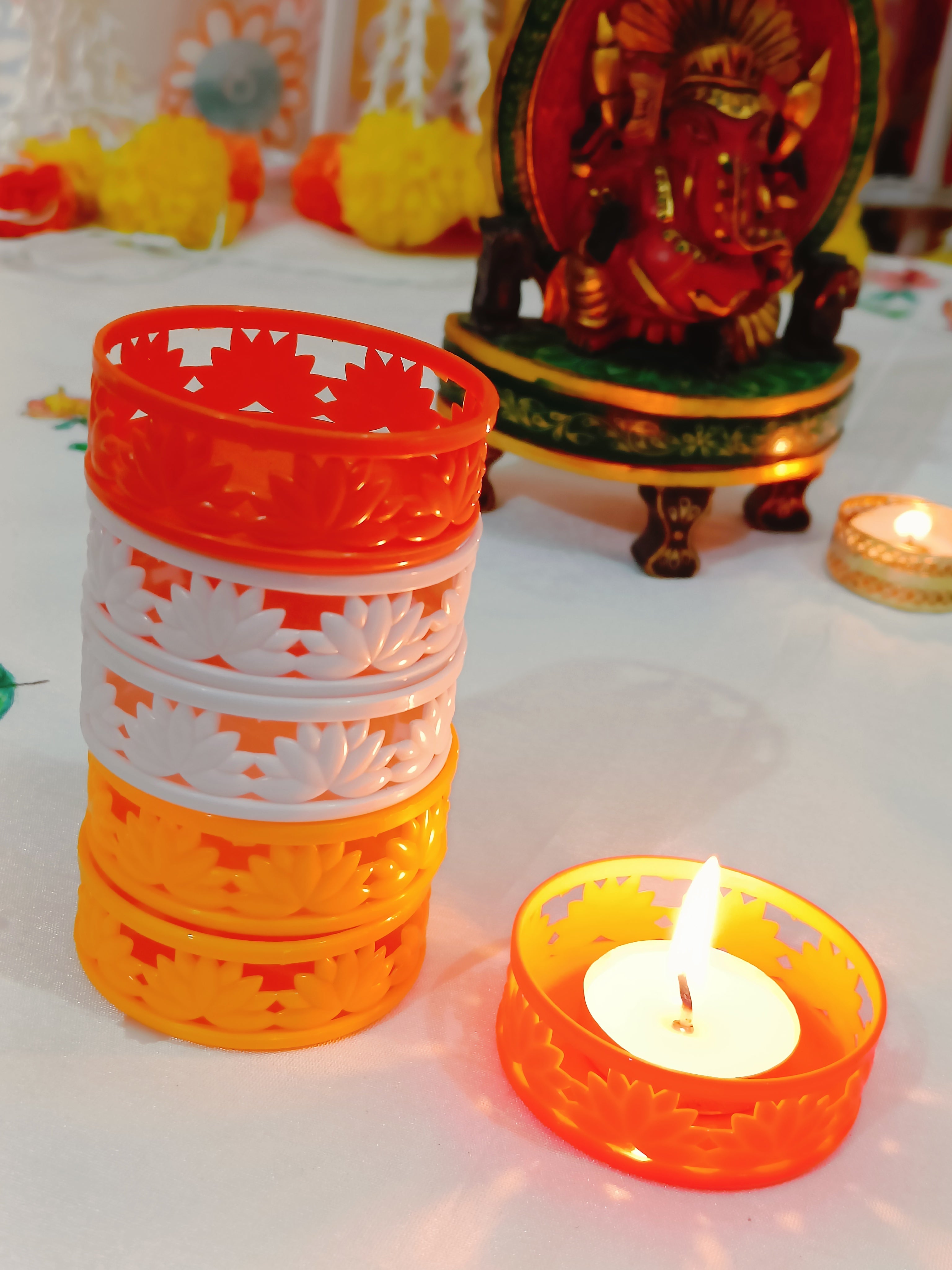 Lotus TeaLight Holder: Set of 6