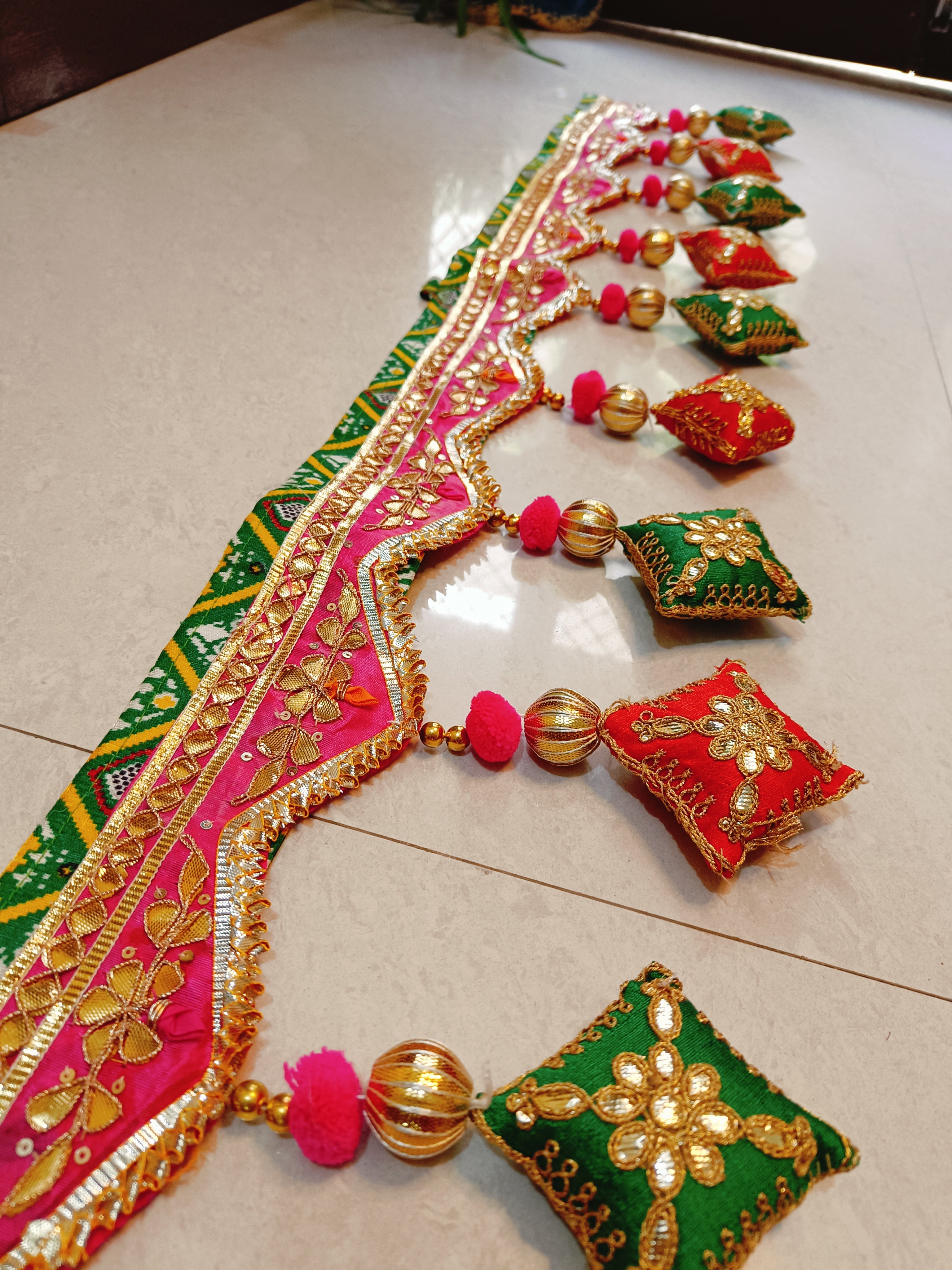Rajasthani Gota Patti Door Hanging Toran/ Bandhanwar