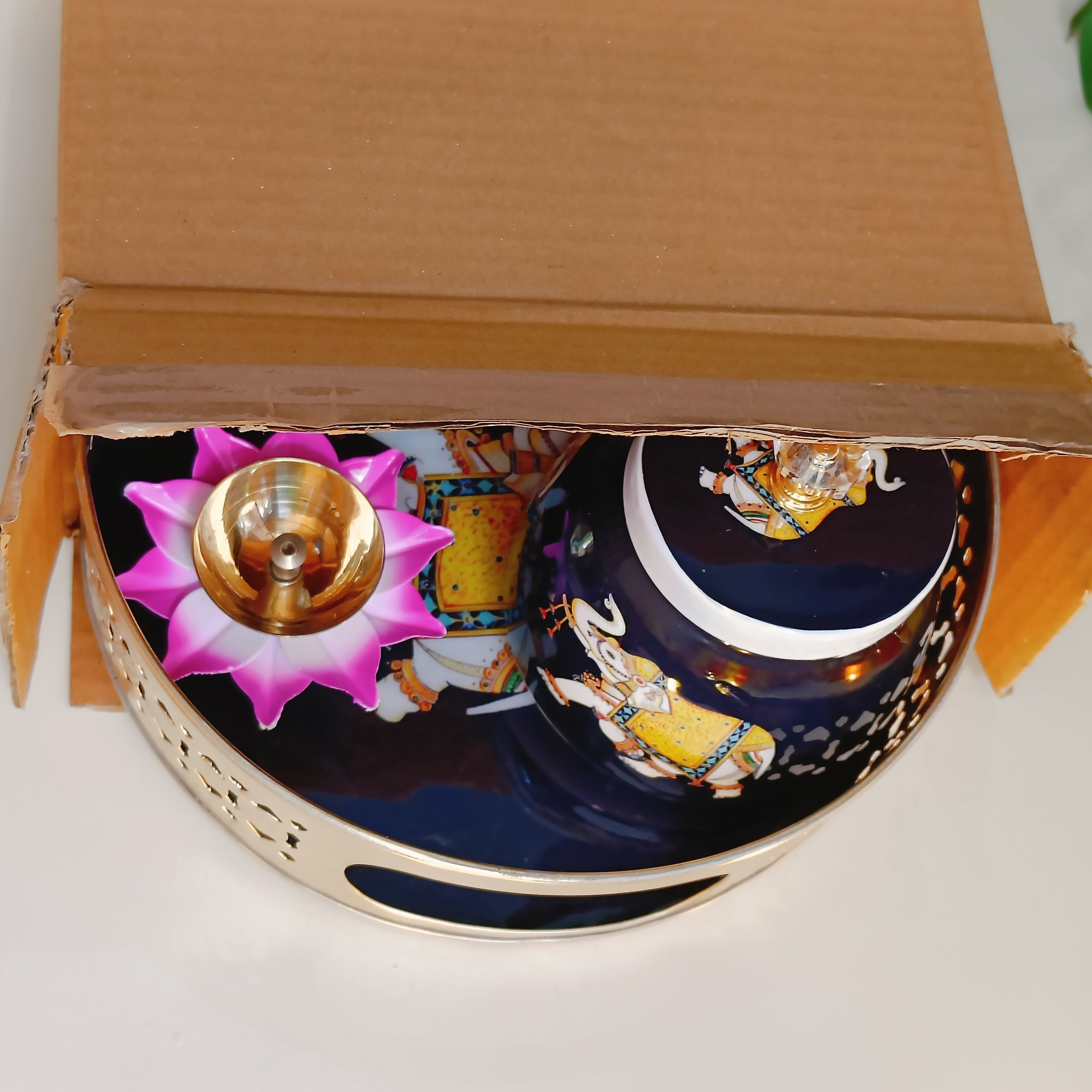 PICHWAI TRAY-JAR-DIYA SET