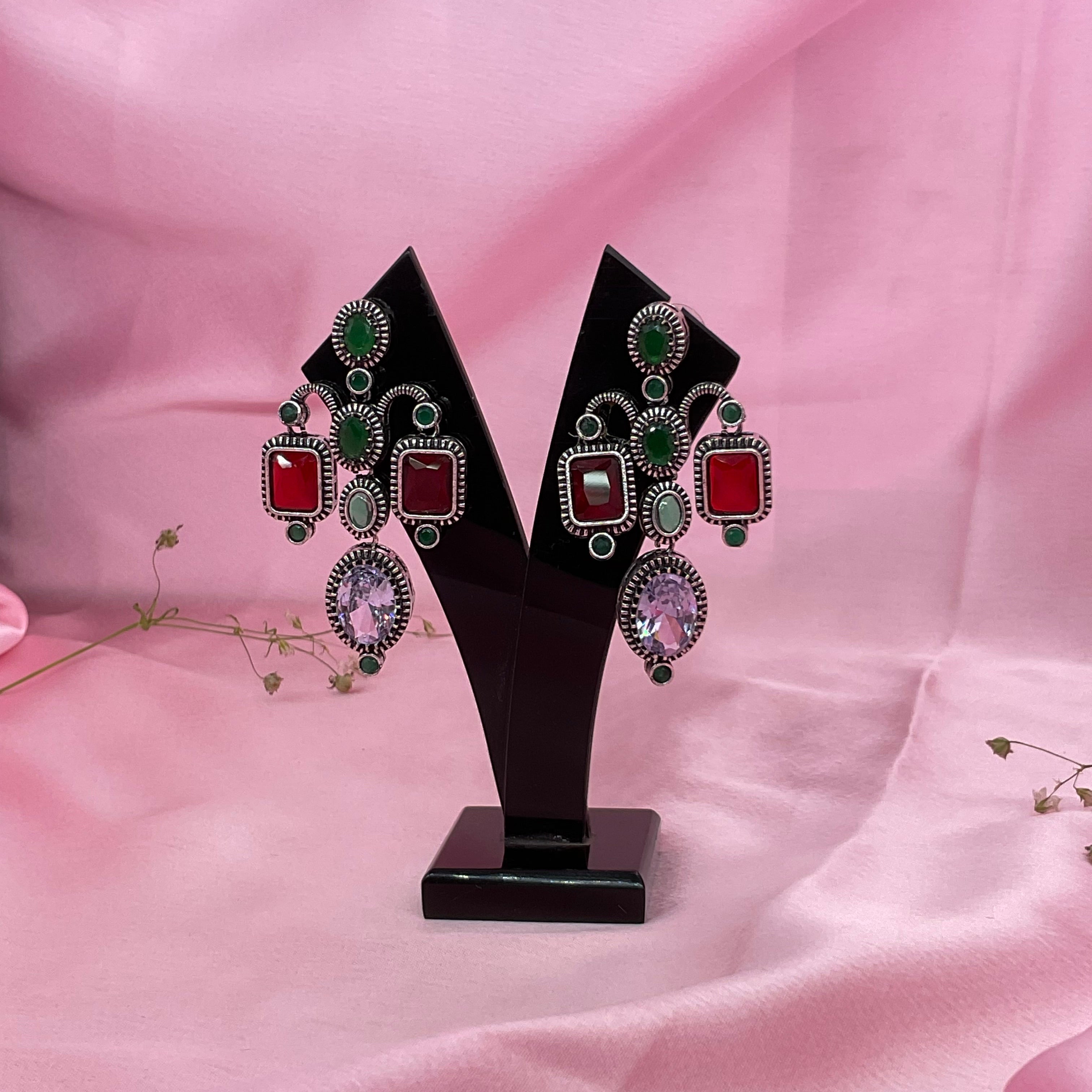 Silver Victorian Imara Party Earrings