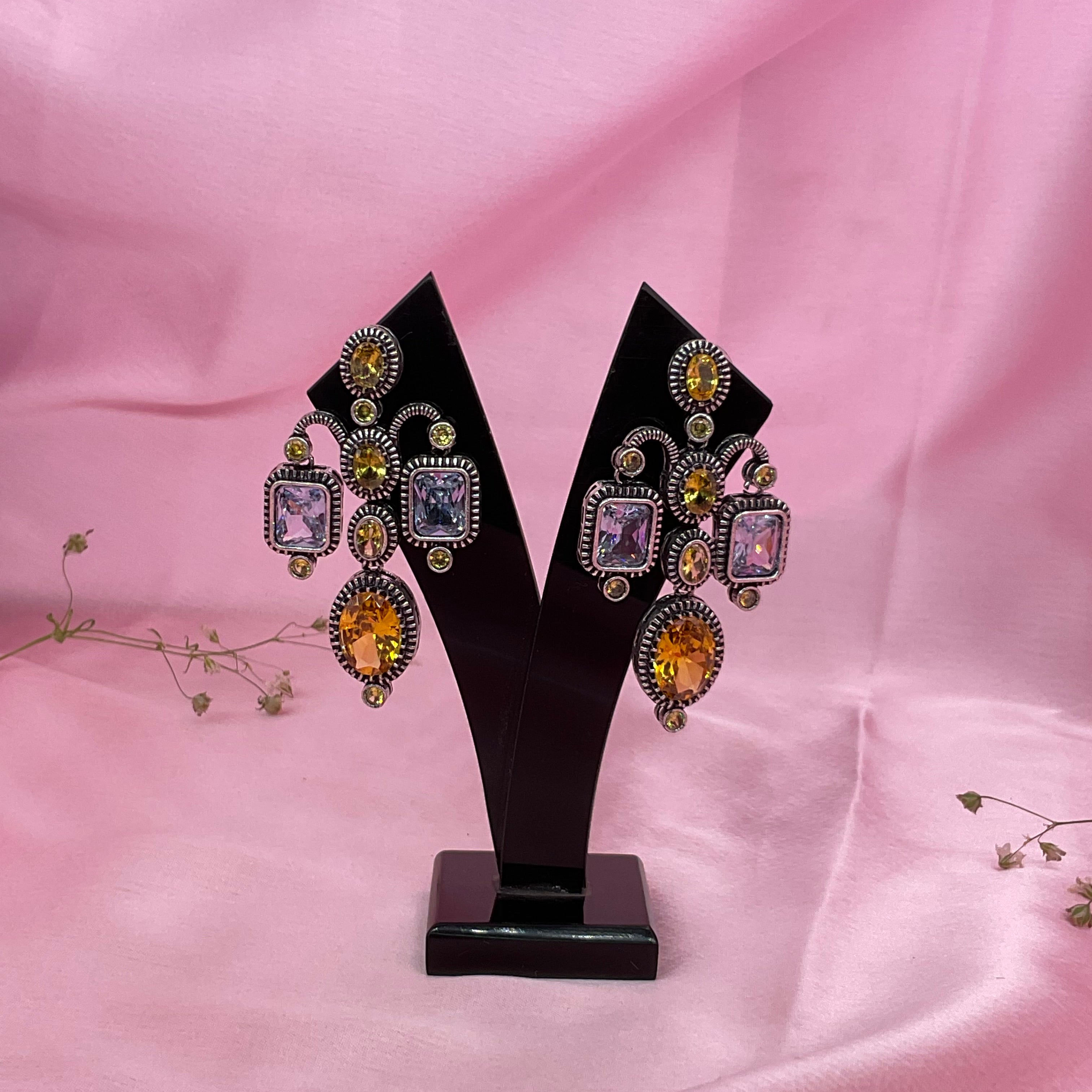 Silver Victorian Imara Party Earrings