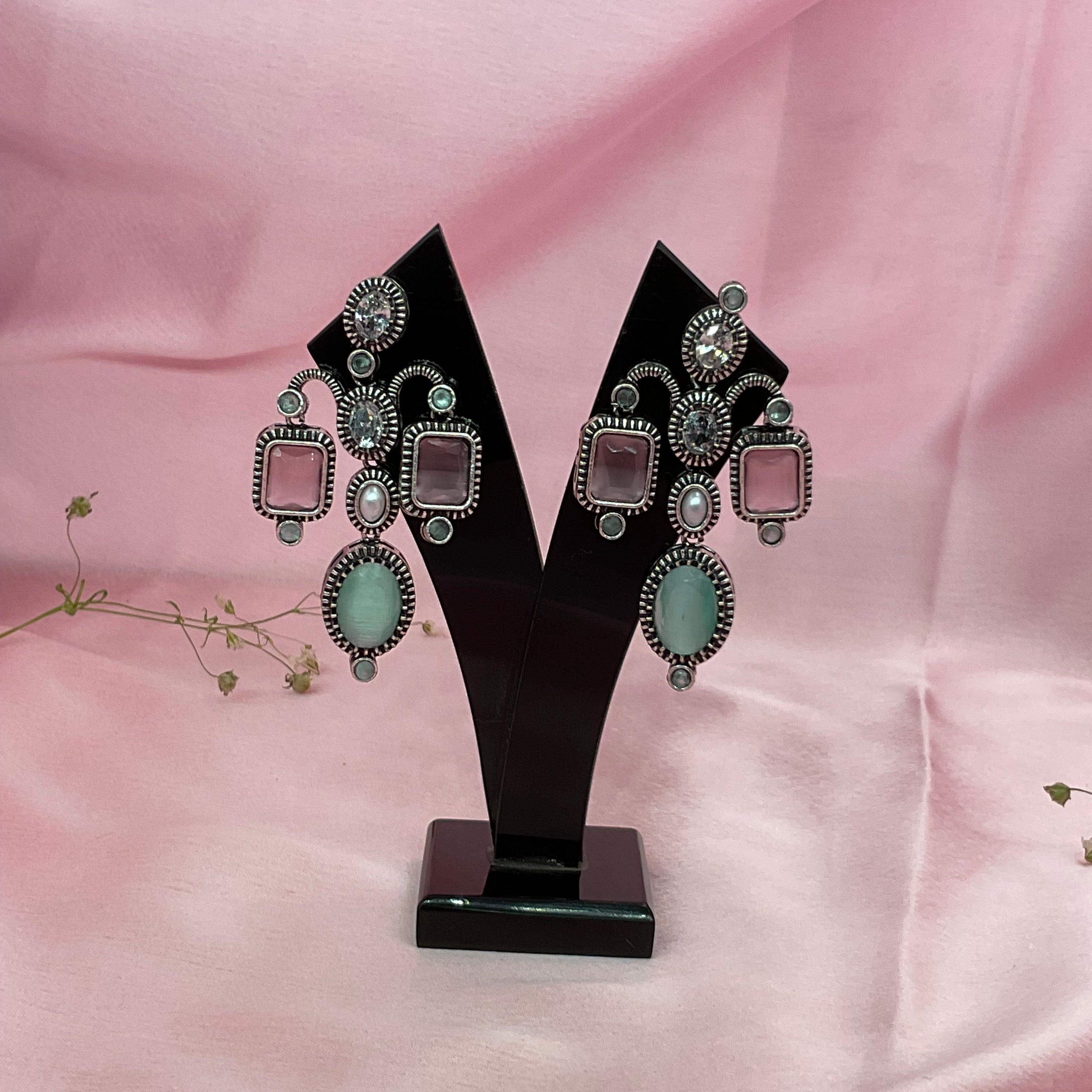 Silver Victorian Imara Party Earrings