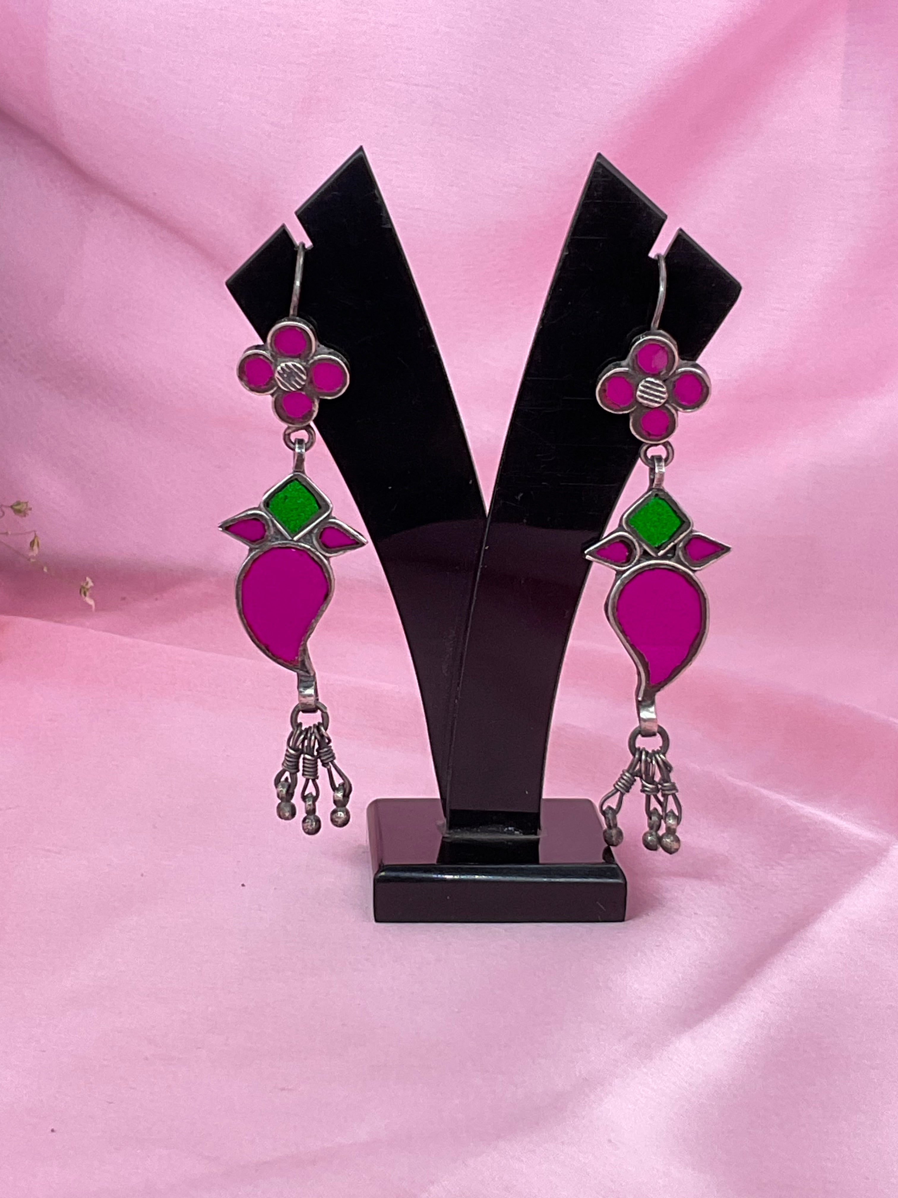 Silver92.5 Banjara Gulaabi Earrings