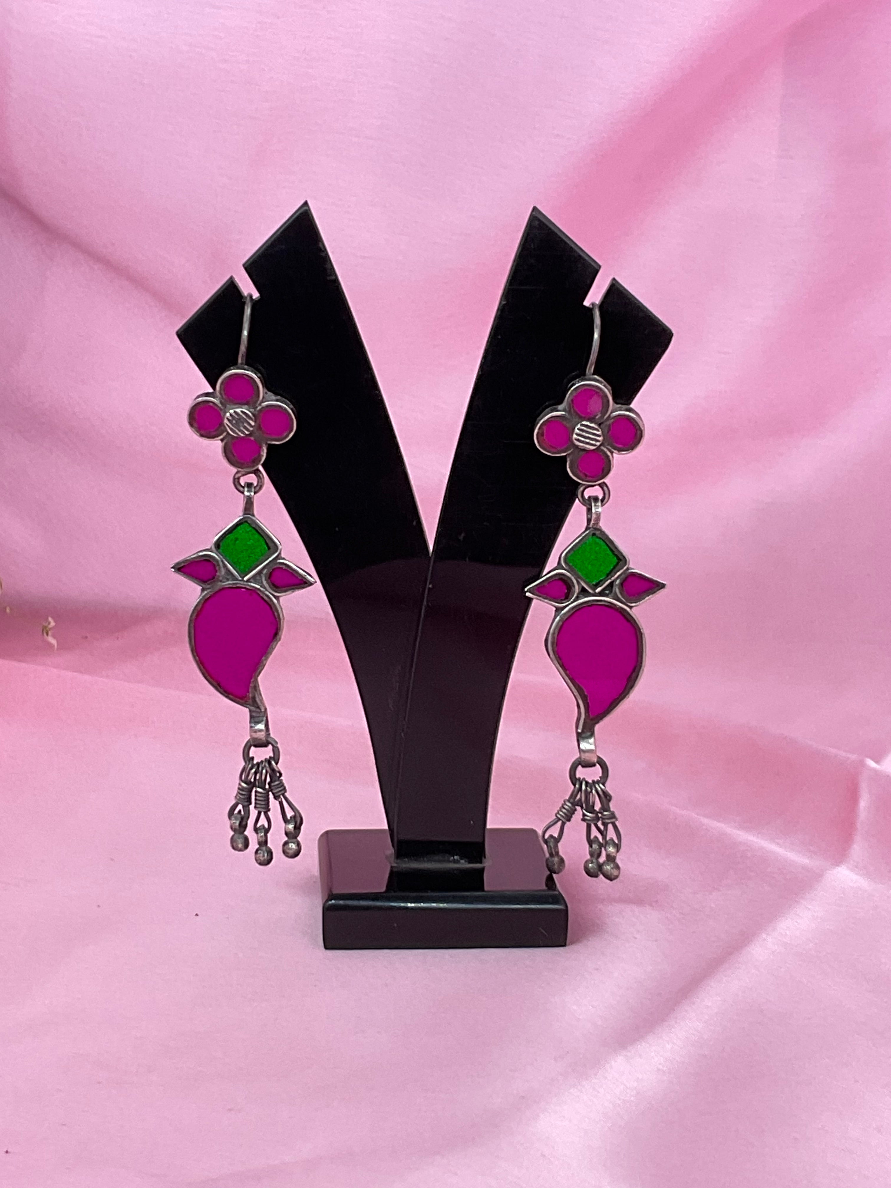 Silver92.5 Banjara Gulaabi Earrings