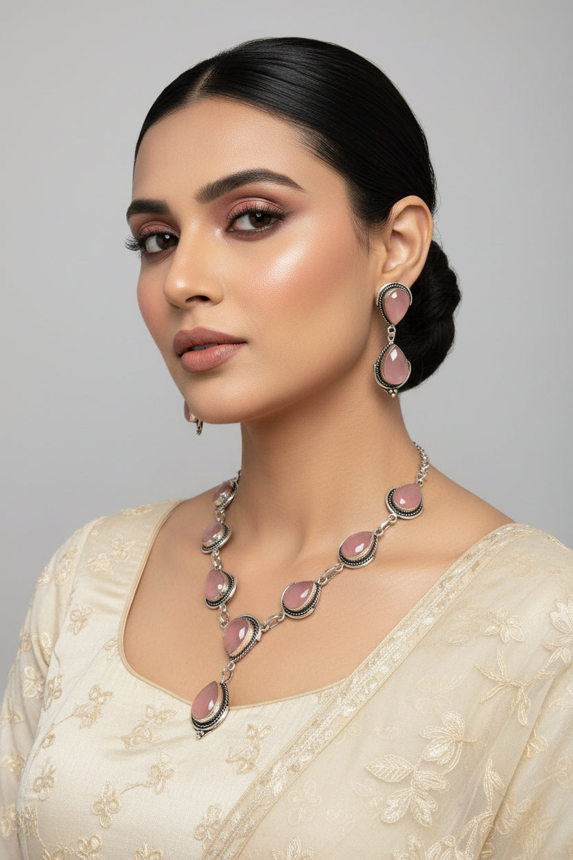 Nelima Oxidized Necklace Set