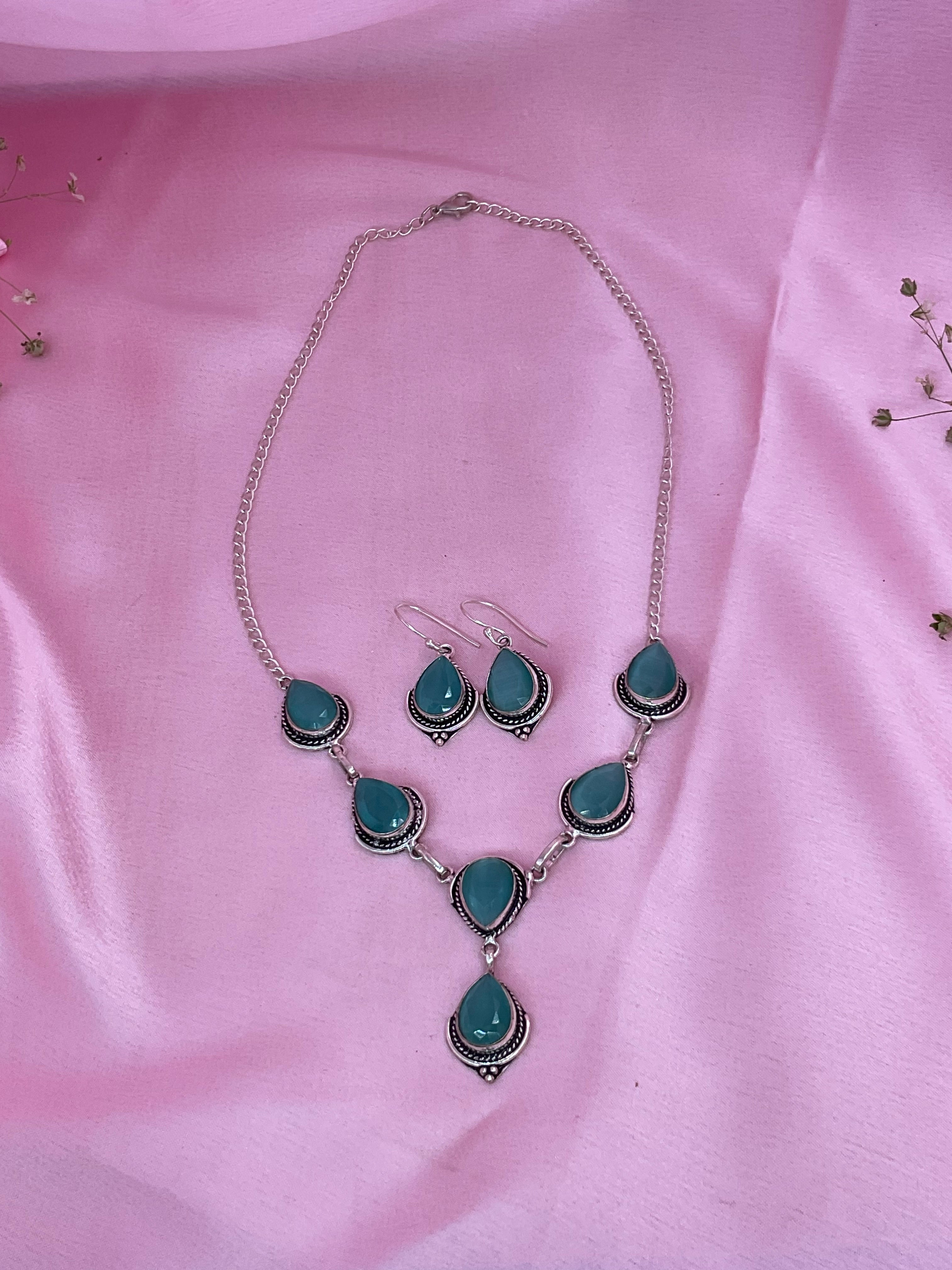 Nelima Oxidized Necklace Set