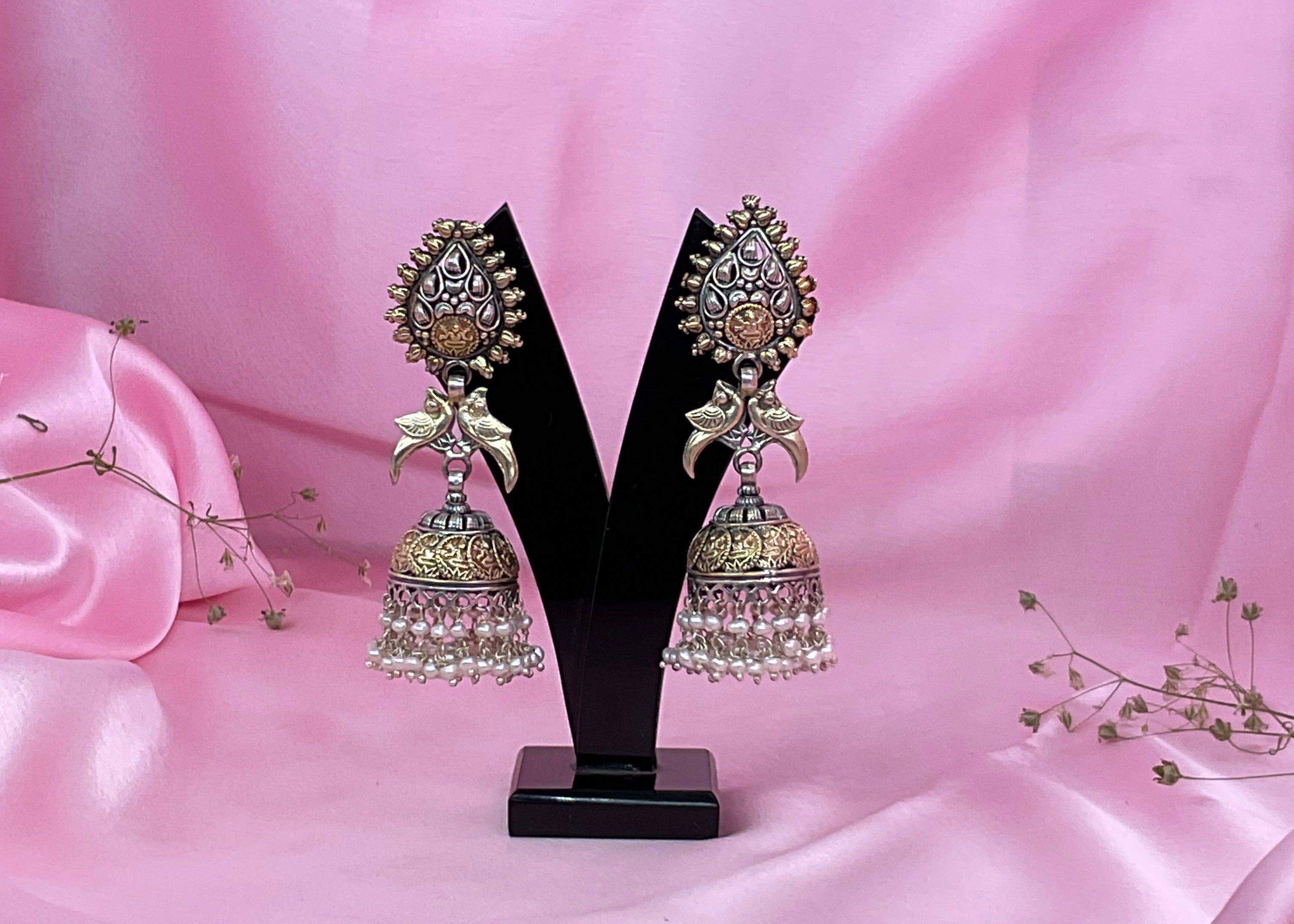 Silver 92.5 Shubhra Moti Jhumki Earring