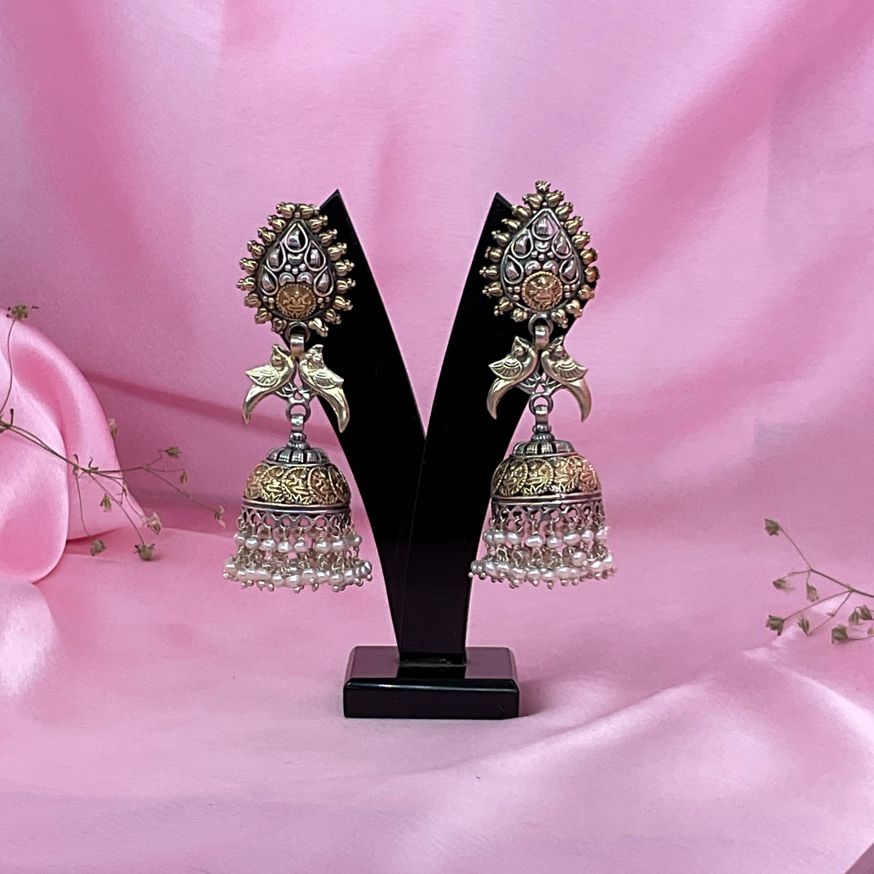 Silver 92.5 Shubhra Moti Jhumki Earring