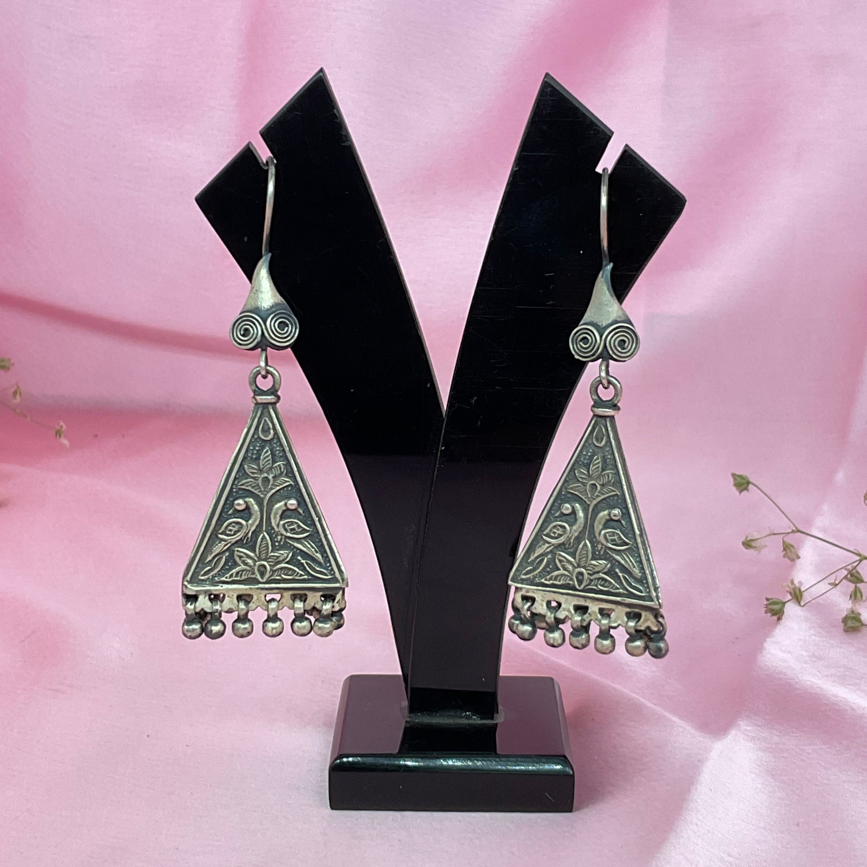 Silver 92.5 Falguni Jhumka Earrings