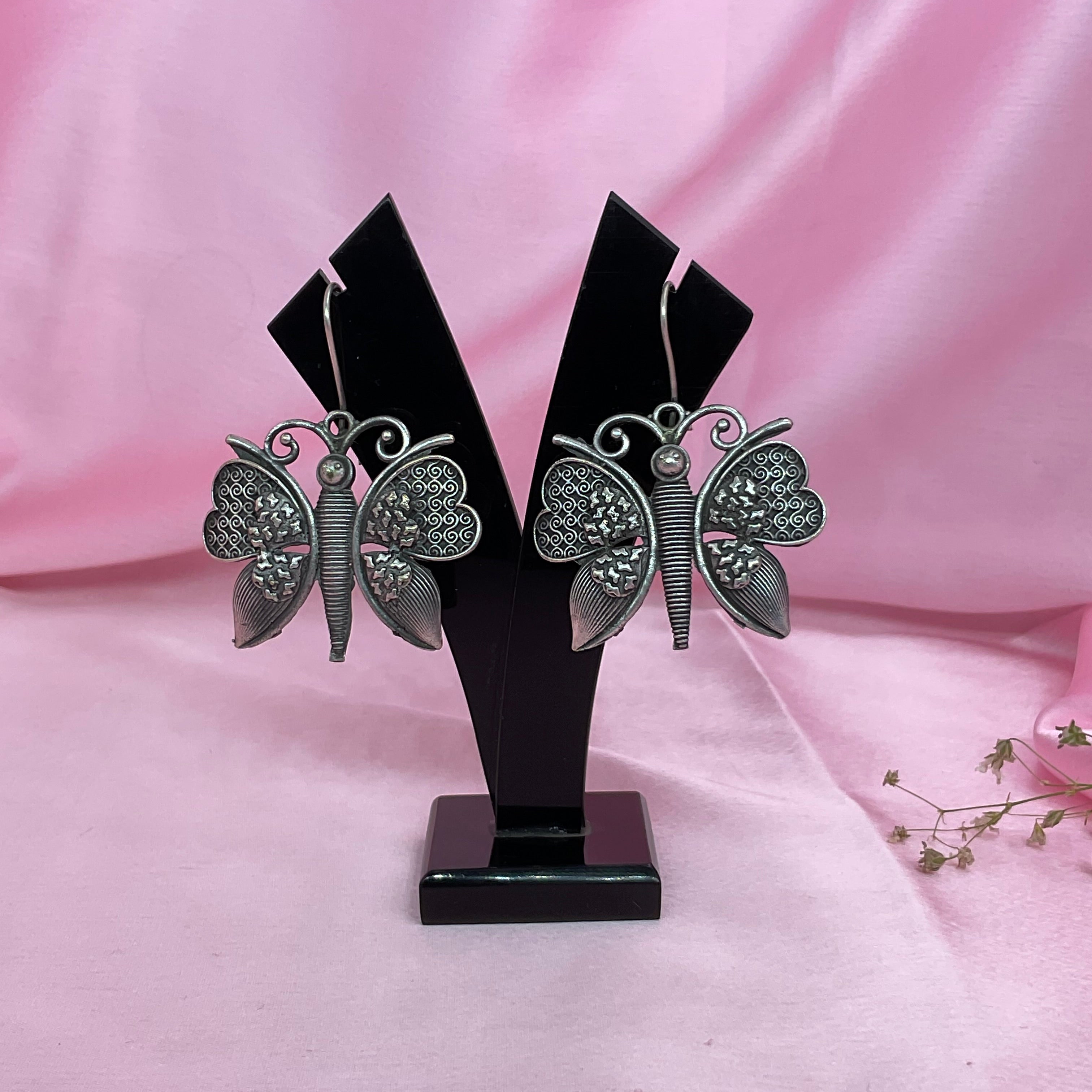 Butterfly Oxidized earrings