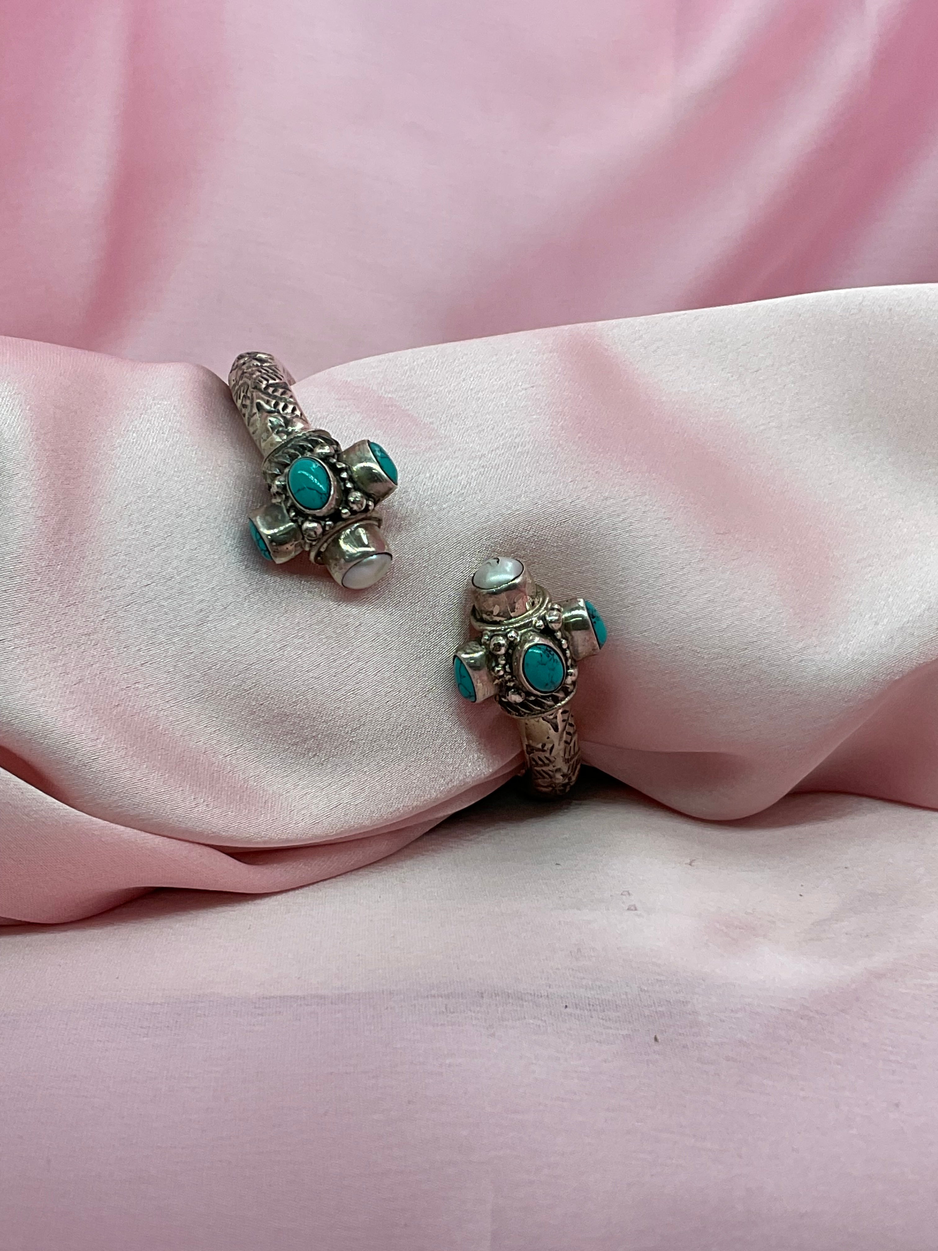 Neel Noor Sterling Silver 92.5  Kada [adjustable ]