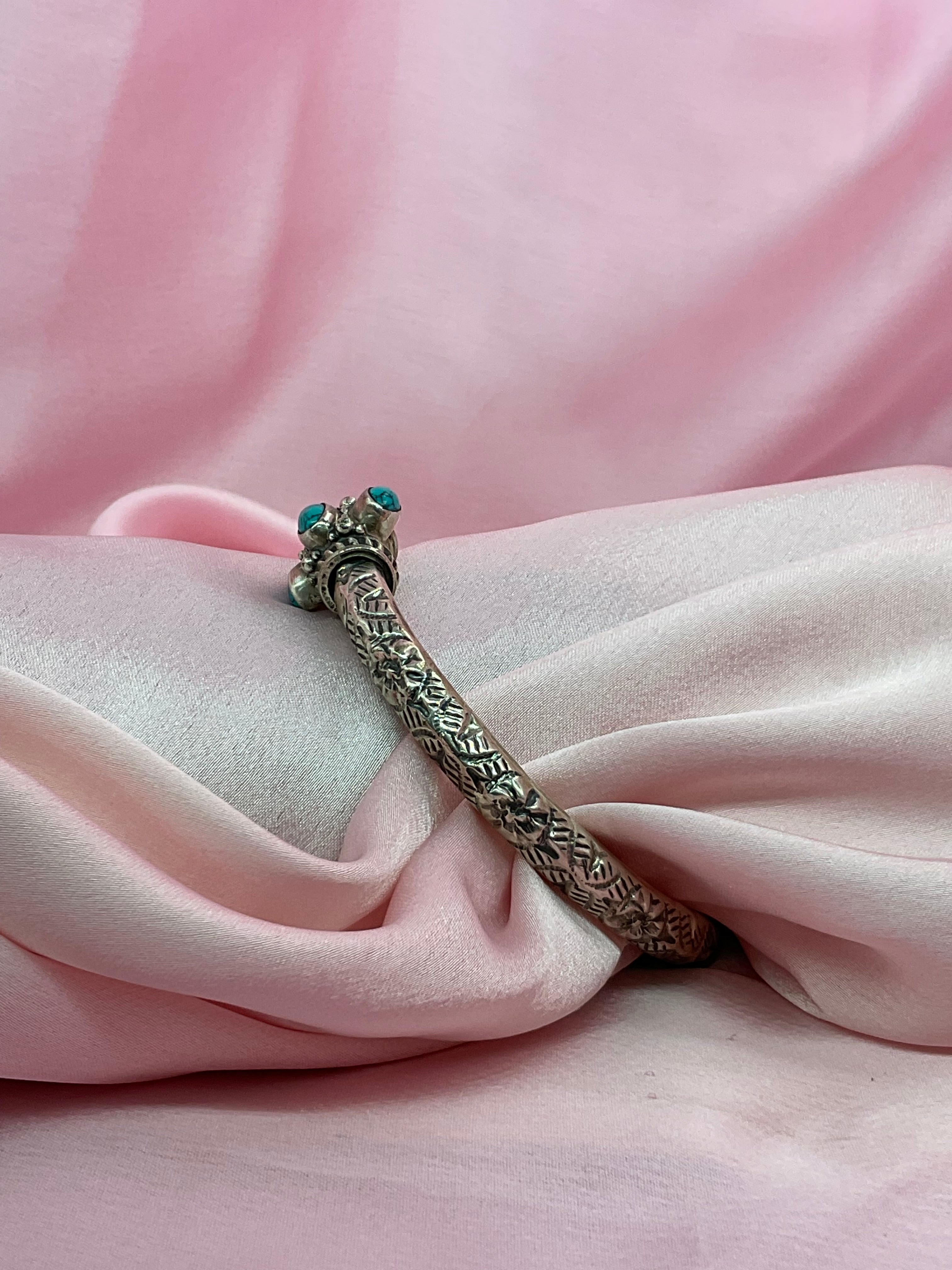 Neel Noor Sterling Silver 92.5  Kada [adjustable ]