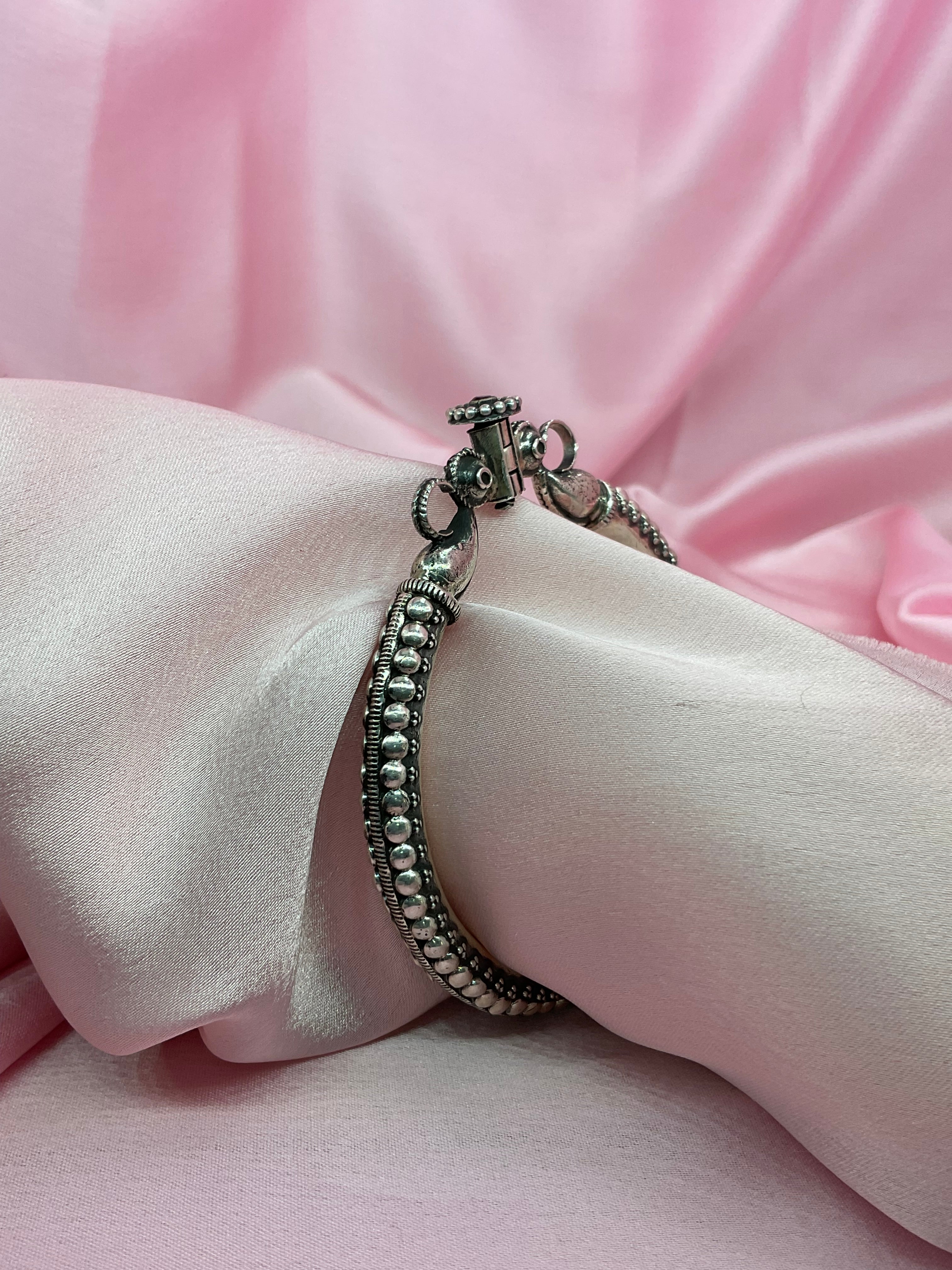 Ruby Kadli 92.5 Sterling Silver Kada /Bracelet