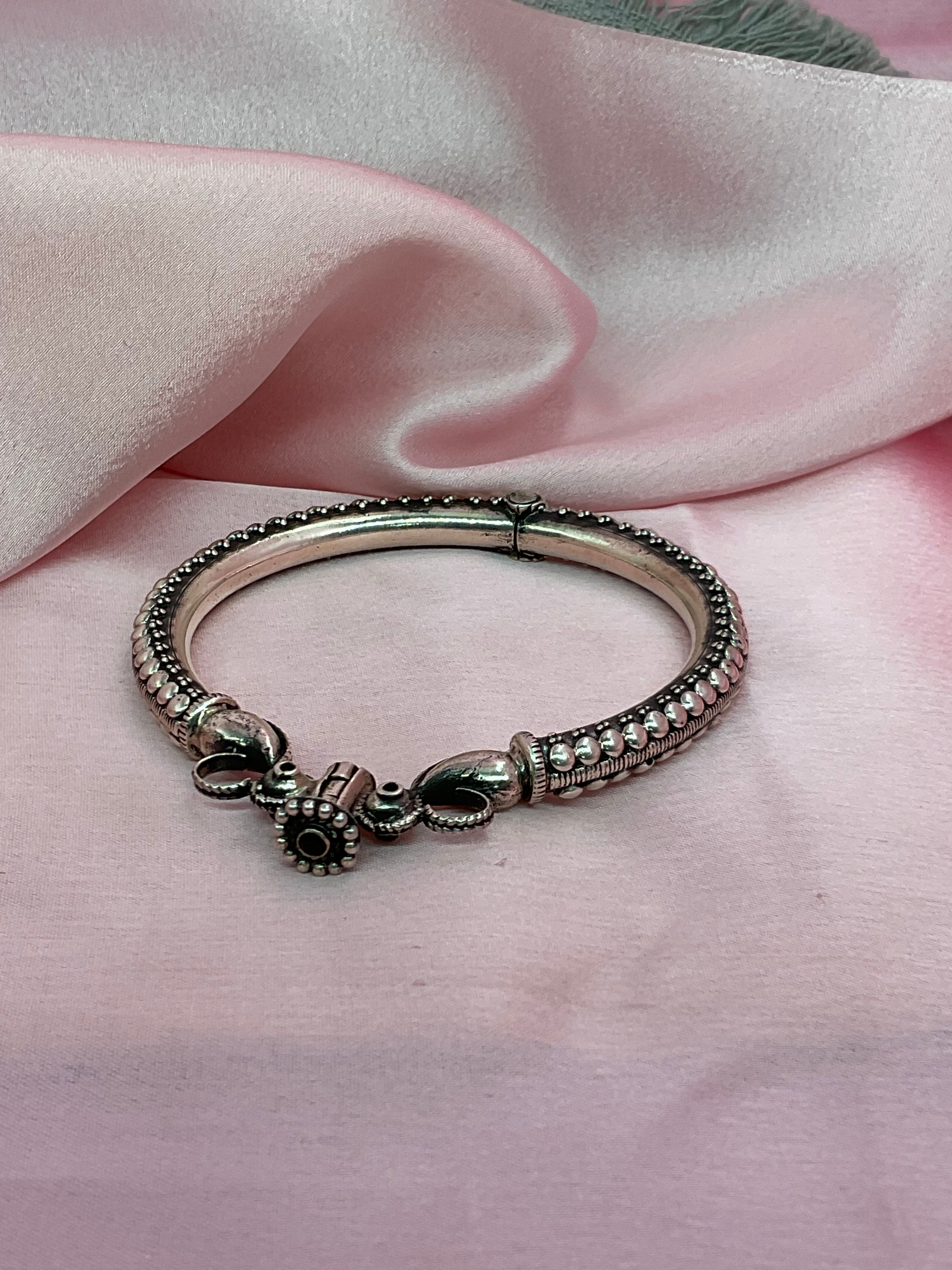 Ruby Kadli 92.5 Sterling Silver Kada /Bracelet