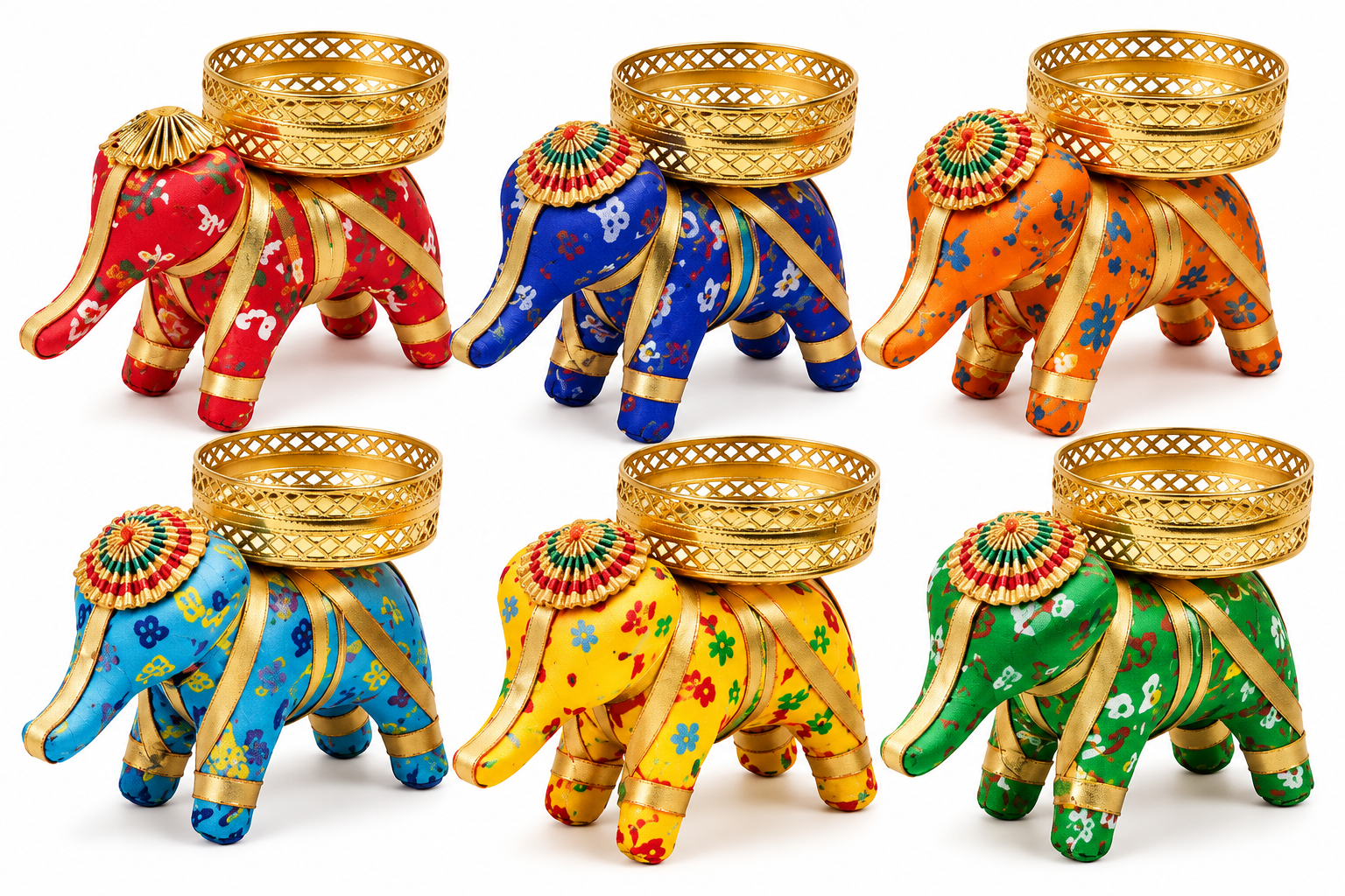 Elephant Tealight holder 6 pc