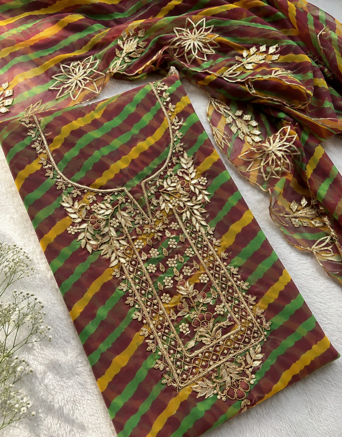 Multicolour Gota Patti Georgette Full Suit